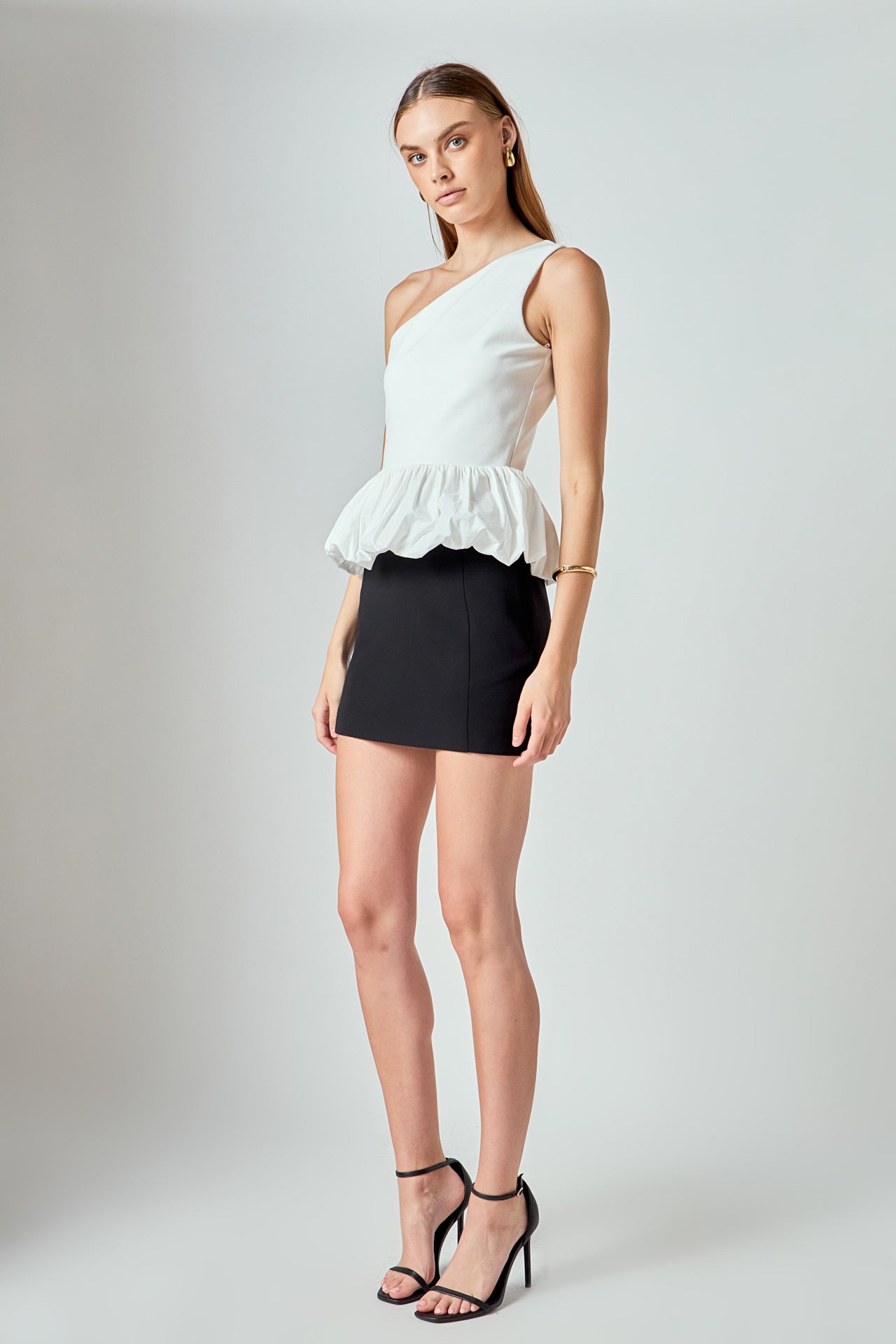 ENDLESS ROSE - Cotton Blouson Mixed Media Top - TOPS available at Objectrare