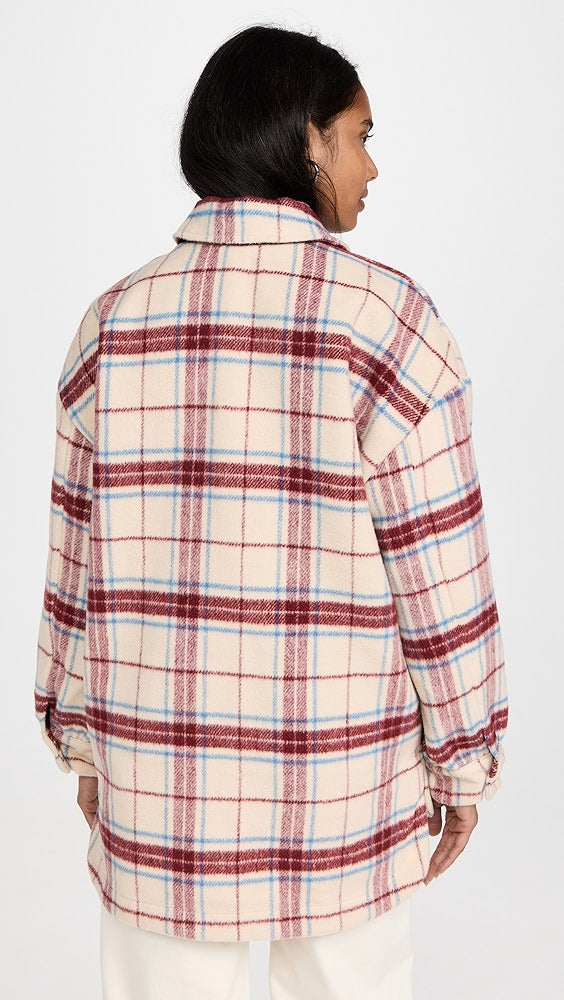 ENGLISH FACTORY - Oversized Plaid Shacket with Pockets - COATS available at Objectrare