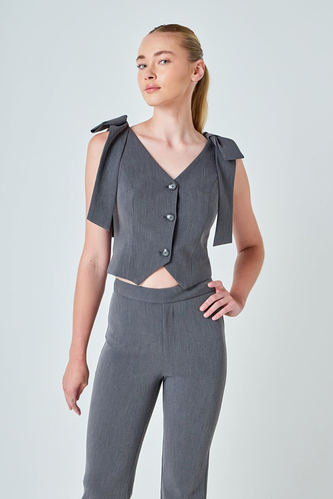 ENDLESS ROSE - Bow Tie Strap Vest - TOPS available at Objectrare