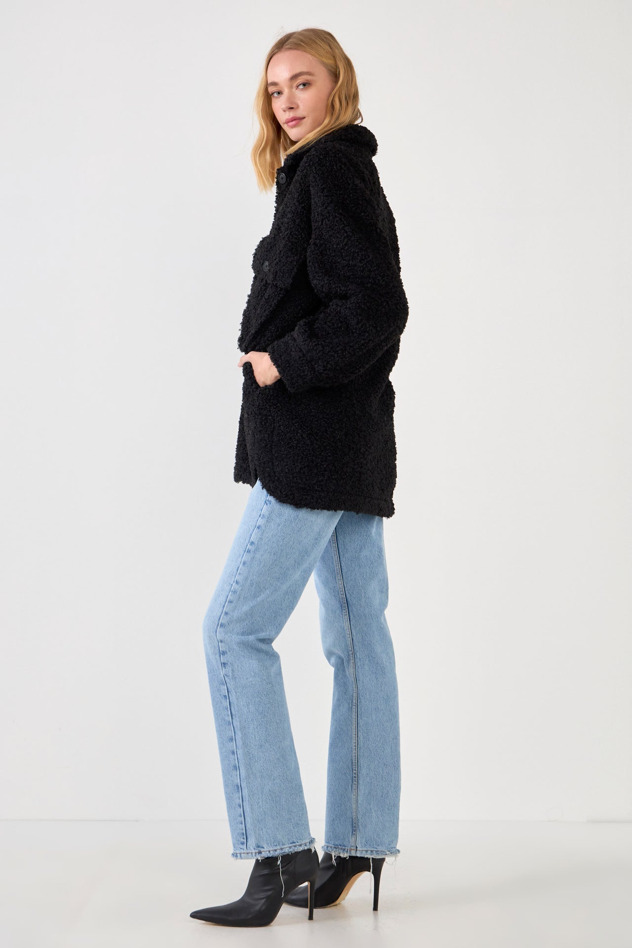 ENGLISH FACTORY - Oversized Sherpa Jacket - JACKETS available at Objectrare