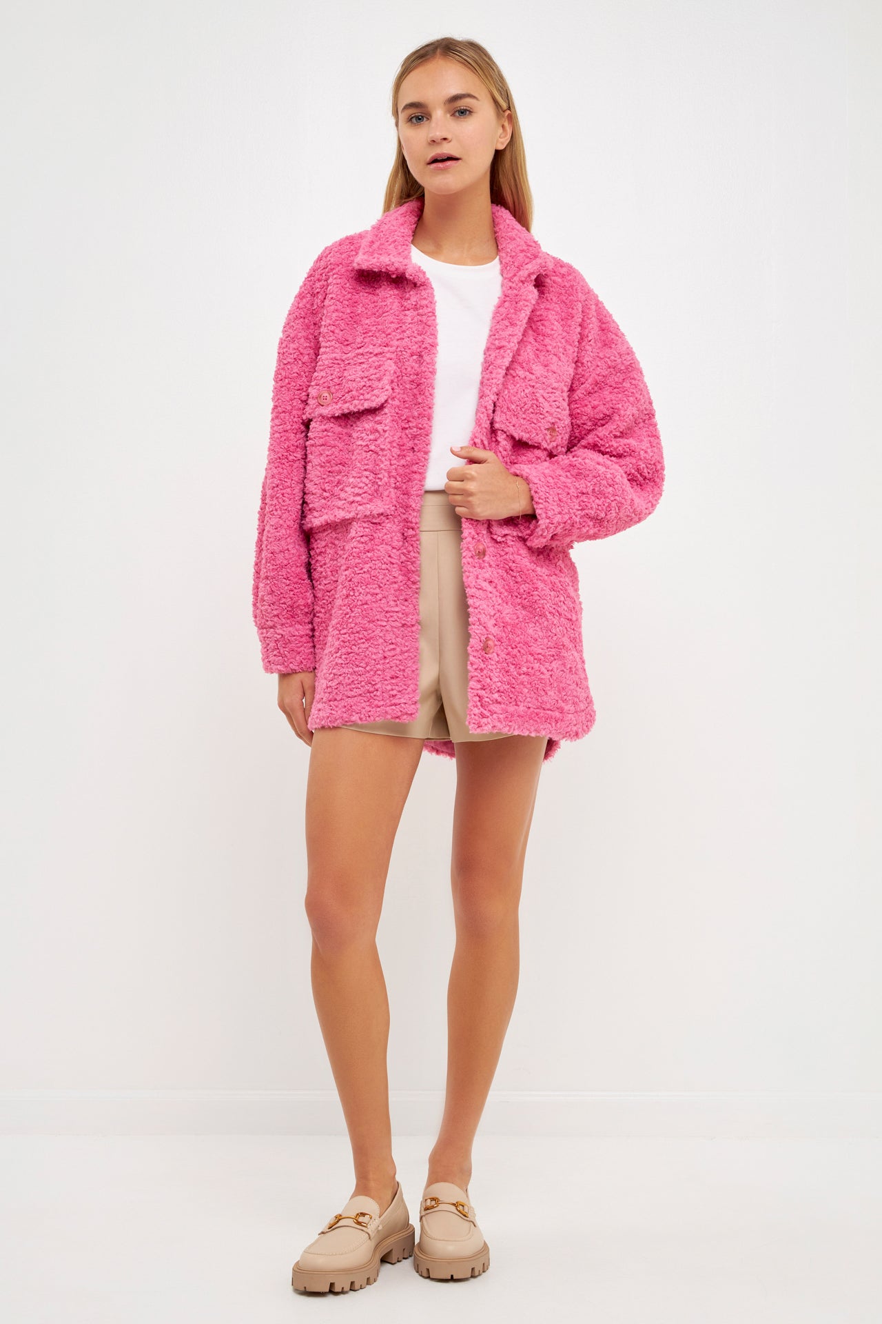 ENGLISH FACTORY - Oversized Sherpa Jacket - JACKETS available at Objectrare