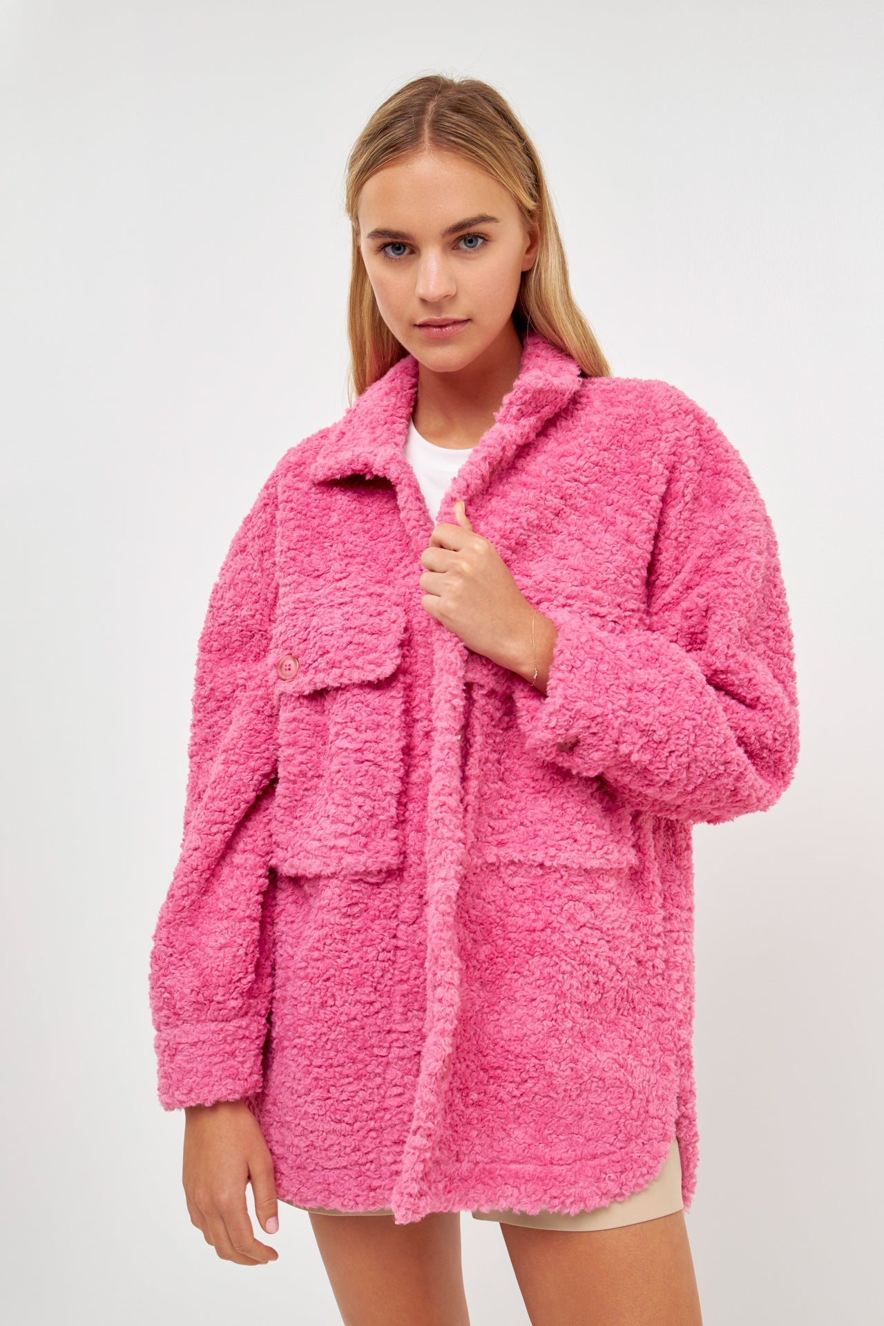ENGLISH FACTORY - Oversized Sherpa Jacket - JACKETS available at Objectrare