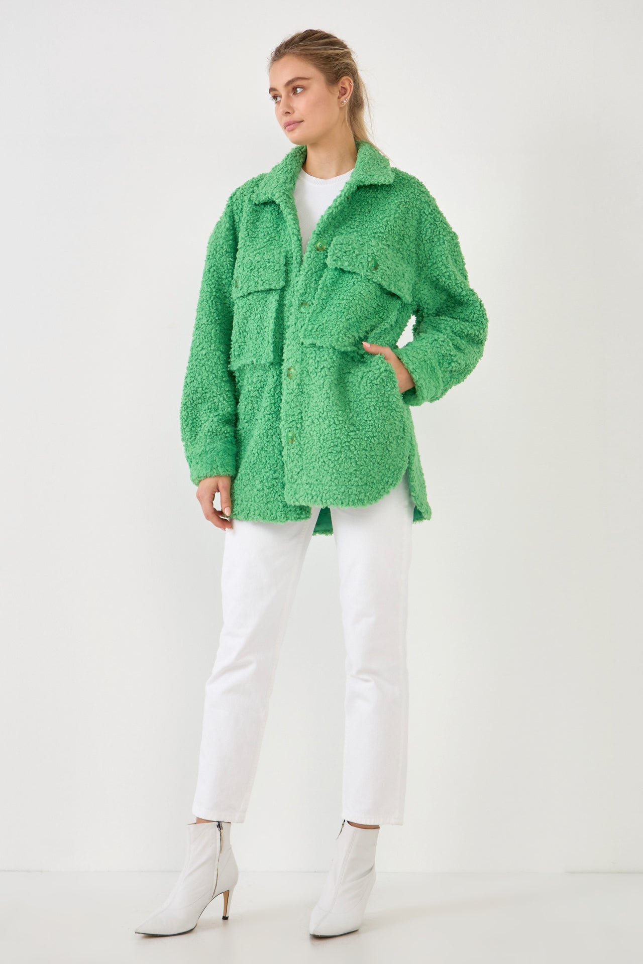 ENGLISH FACTORY - Oversized Sherpa Jacket - JACKETS available at Objectrare