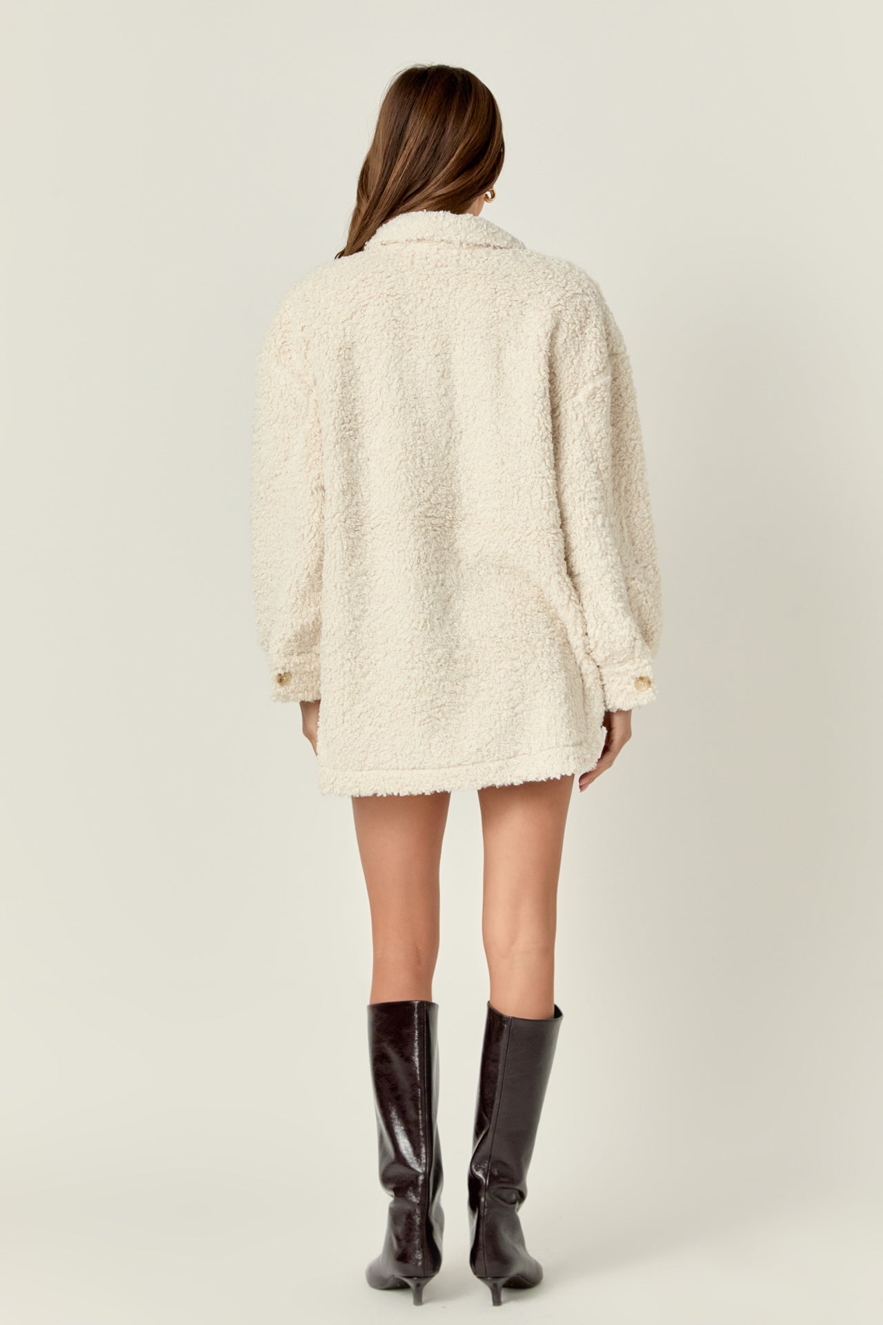 ENGLISH FACTORY - Oversized Sherpa Jacket - JACKETS available at Objectrare