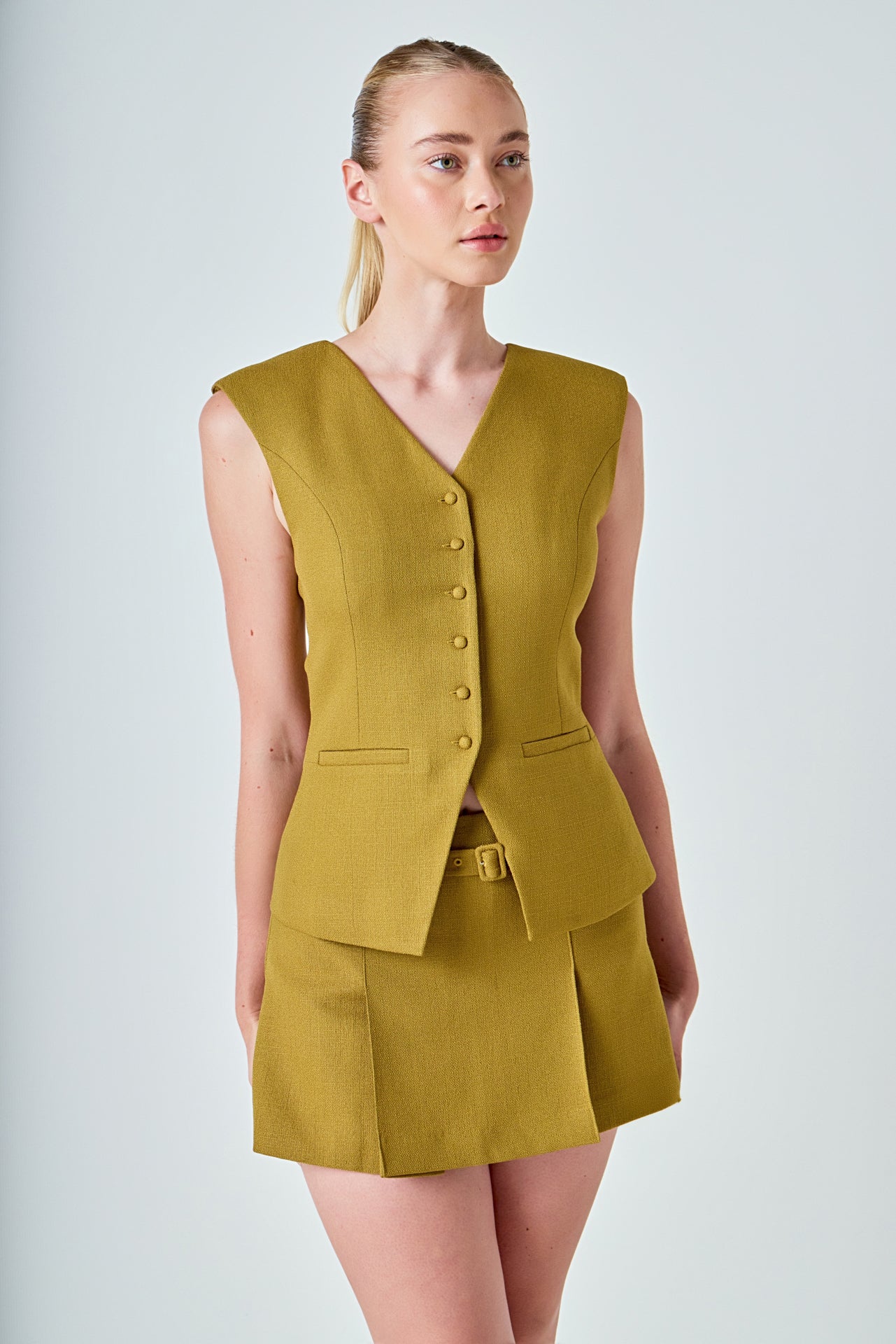 ENDLESS ROSE - Pleated Mini Skort - SKORTS available at Objectrare