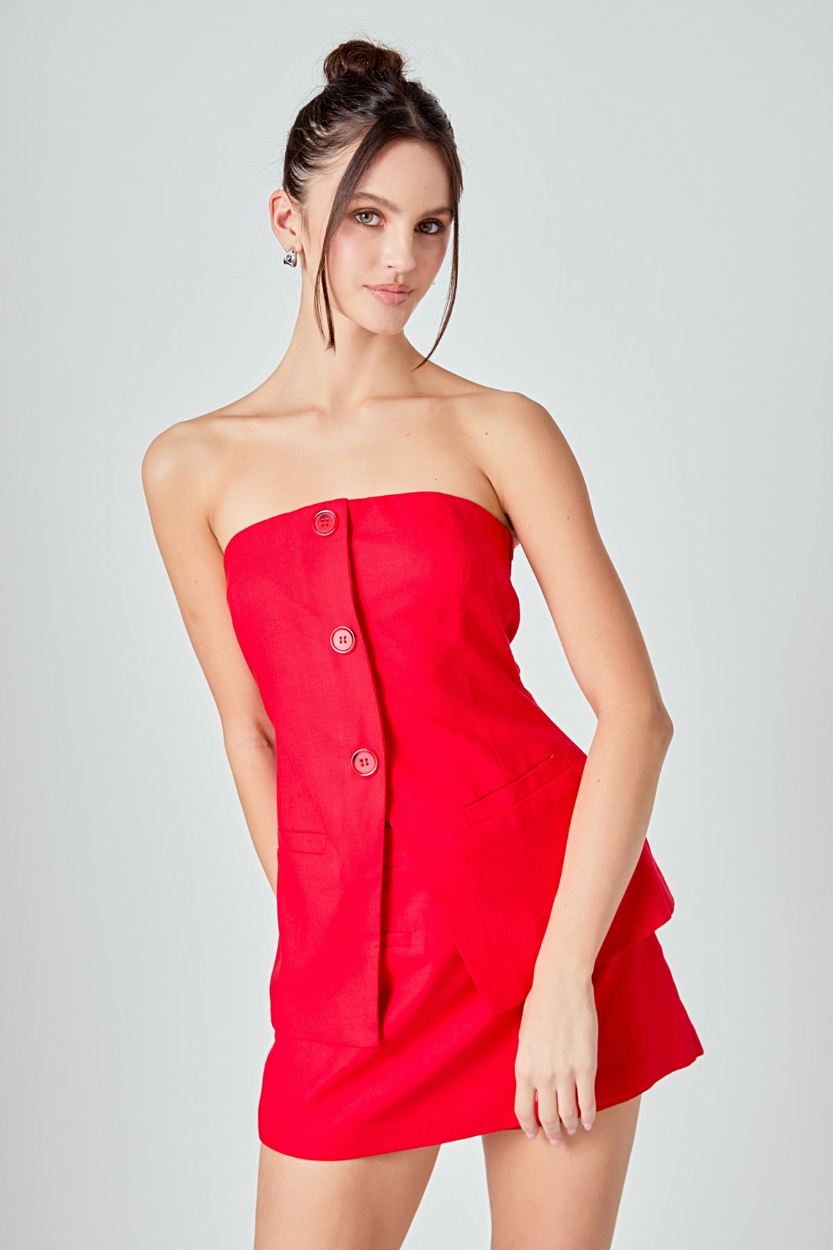 MARSY - Linen Strapless Long Top - TOPS available at Objectrare