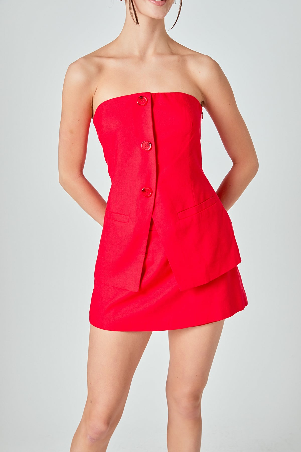 MARSY - Linen Strapless Long Top - TOPS available at Objectrare