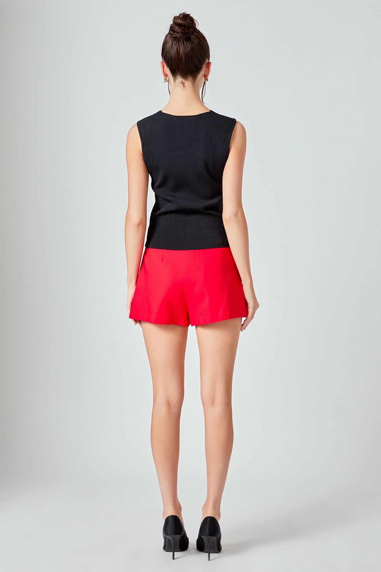 MARSY - Linen Mini Skort - SKORTS available at Objectrare