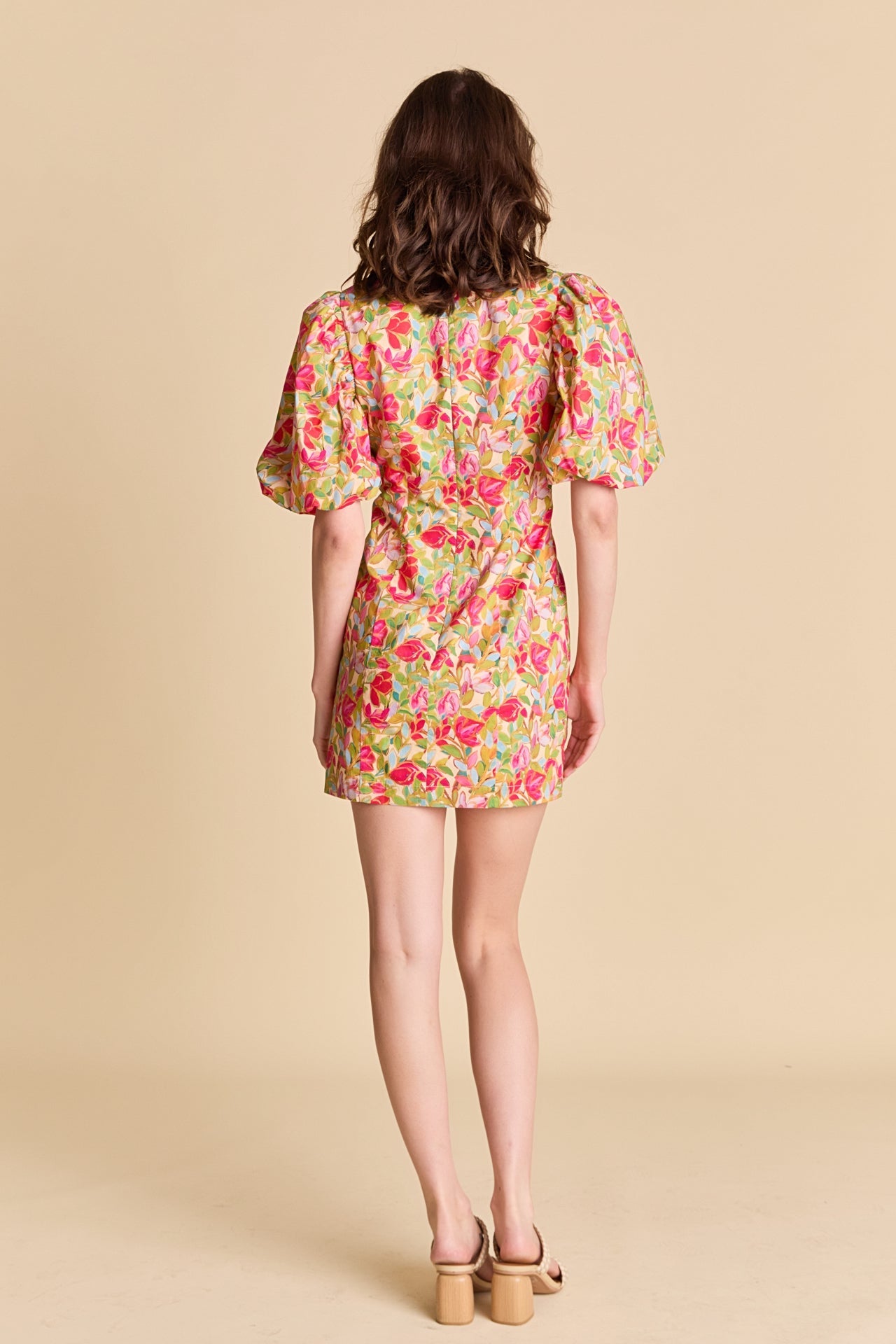 ENDLESS ROSE - Floral Print Mini Dress - DRESSES available at Objectrare