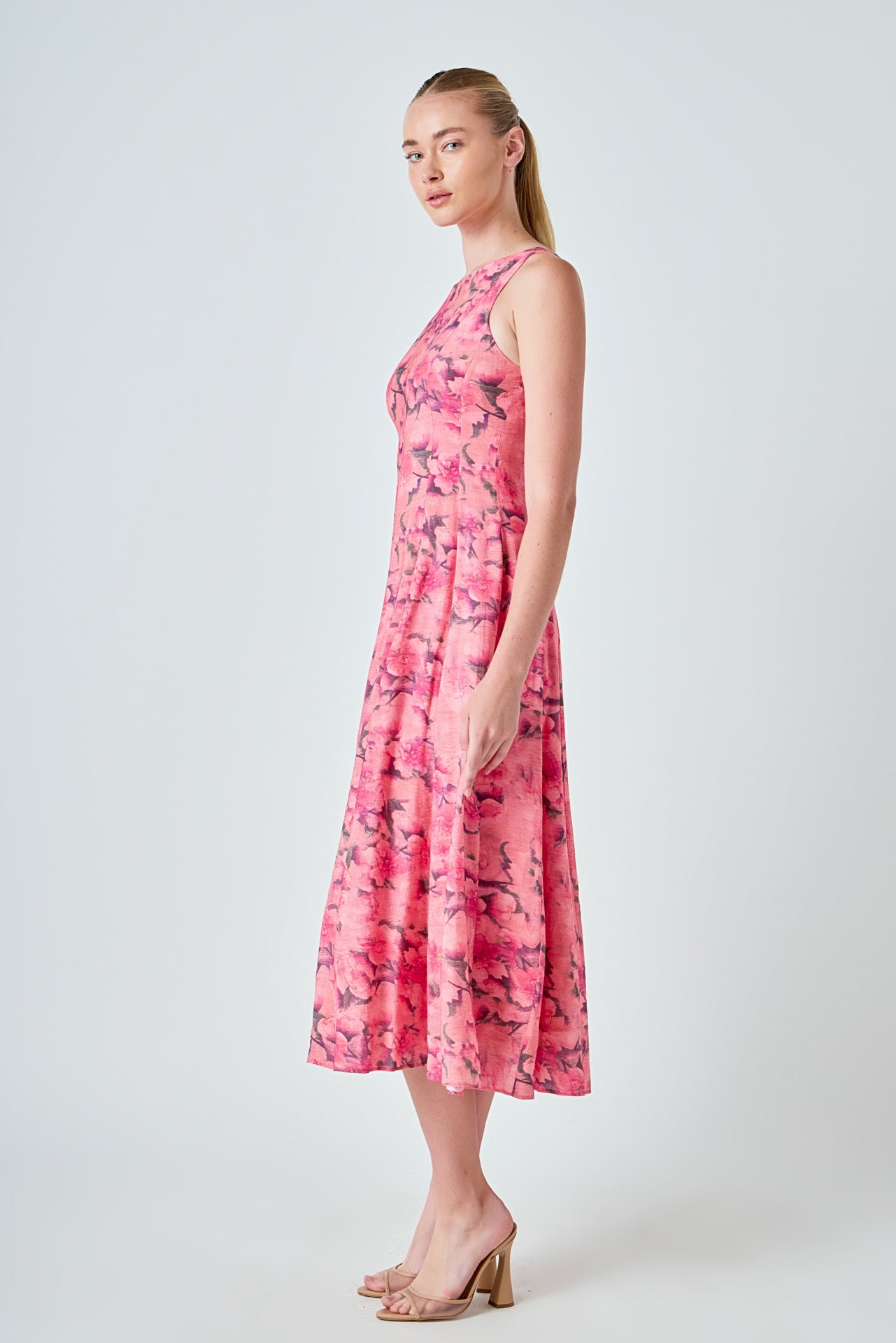 ENDLESS ROSE - Floral Print Midi Dress - DRESSES available at Objectrare