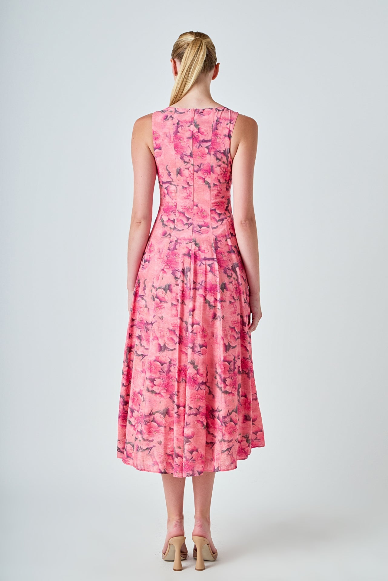 ENDLESS ROSE - Floral Print Midi Dress - DRESSES available at Objectrare