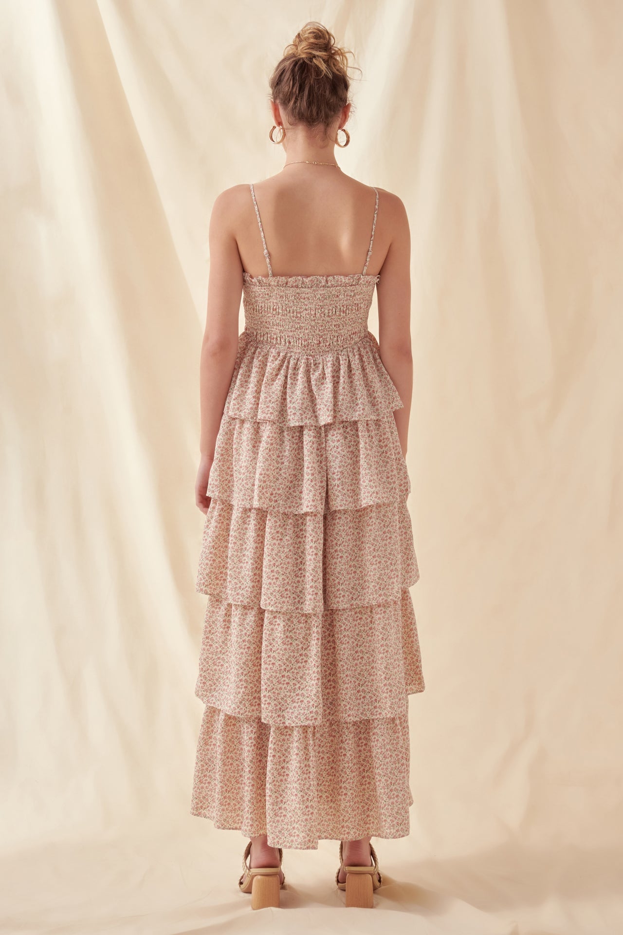 FREE THE ROSES - Floral Smocked Multi Tiered Maxi - DRESSES available at Objectrare