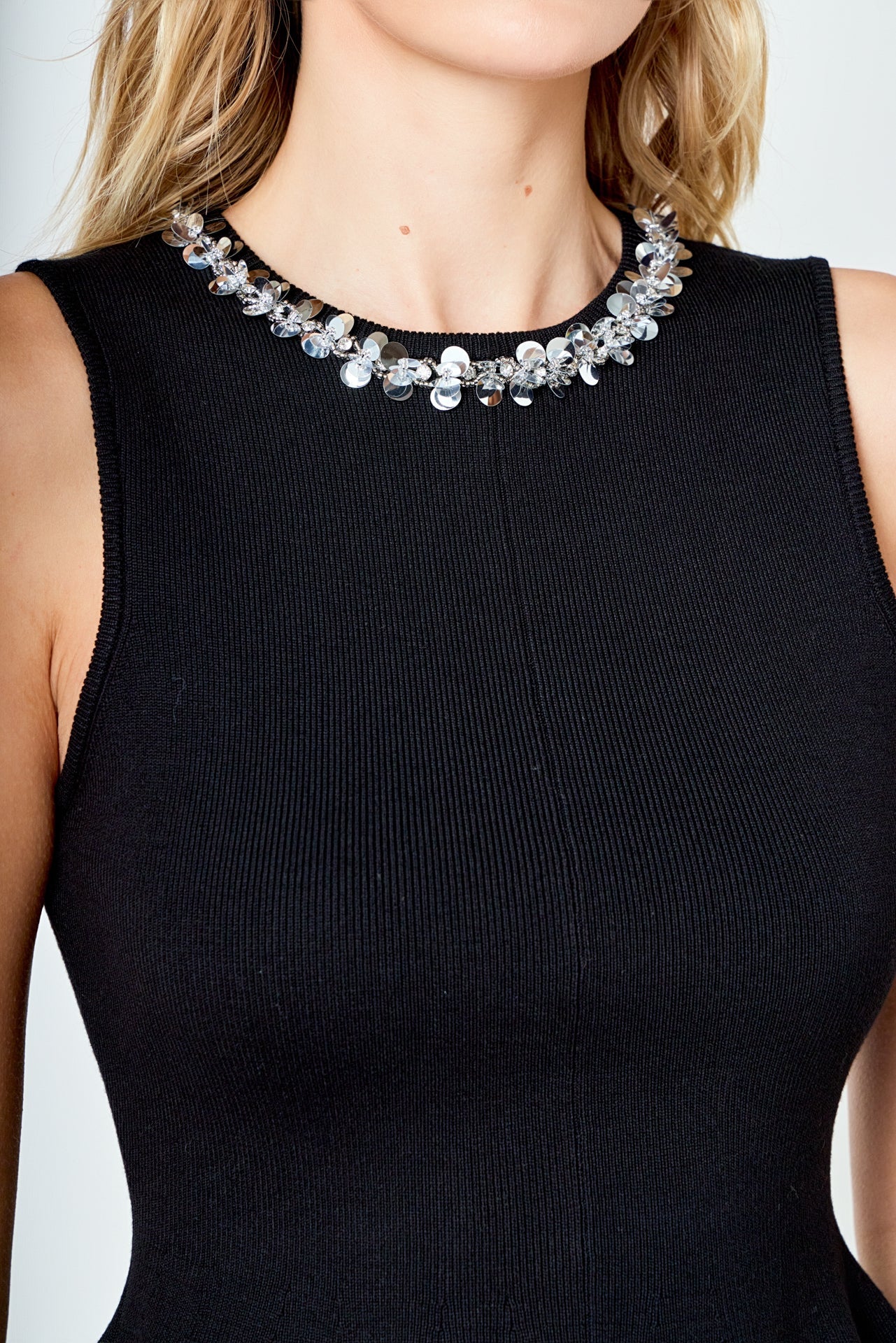ENDLESS ROSE - Jewel Trim Peplum Top - TOPS available at Objectrare