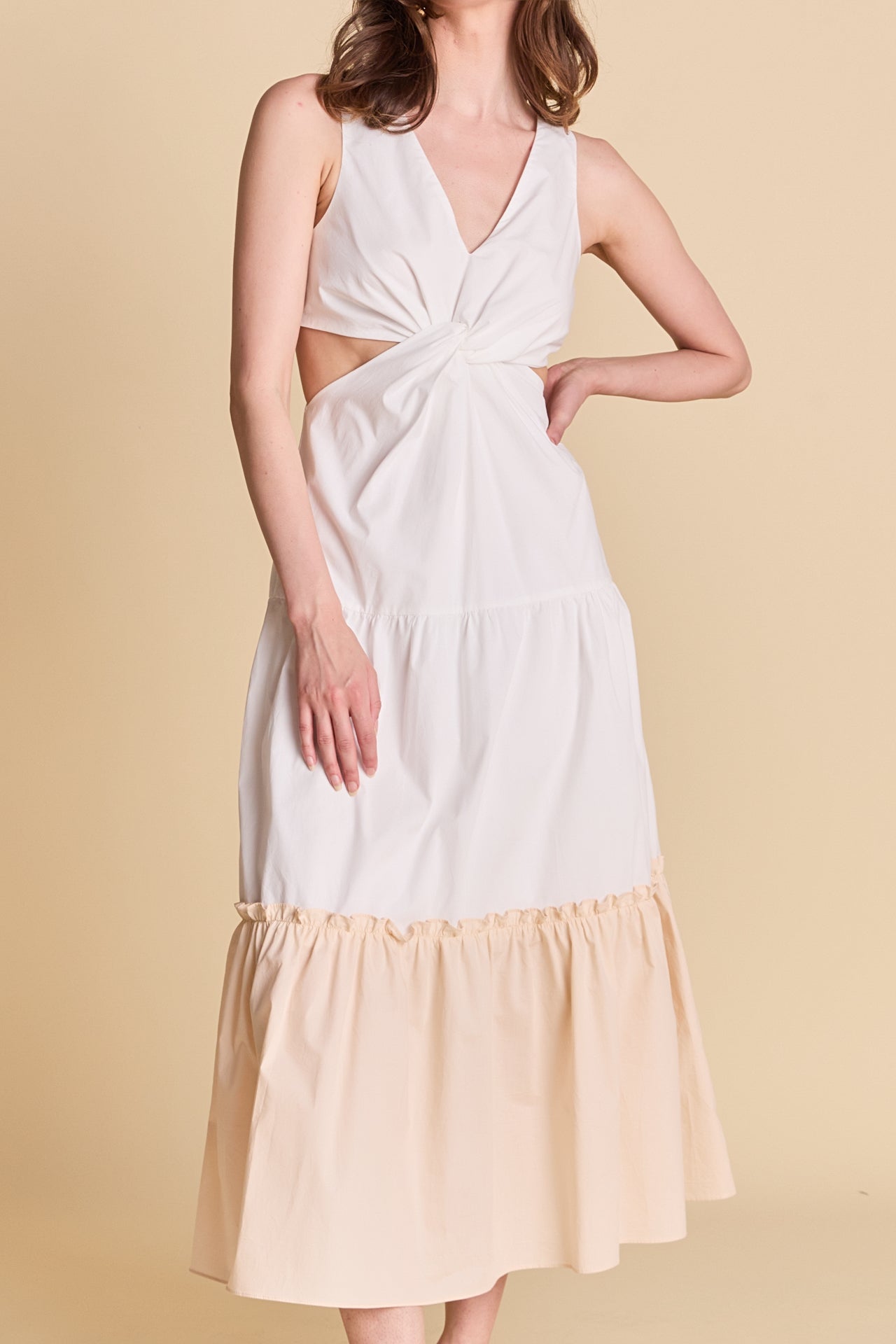 LA'VEN - Twist Cut Out Color Block Maxi - DRESSES available at Objectrare