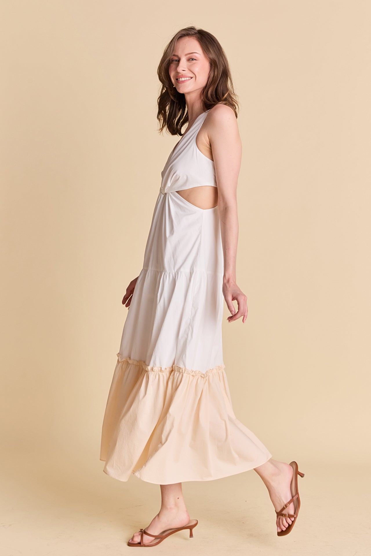 LA'VEN - Twist Cut Out Color Block Maxi - DRESSES available at Objectrare