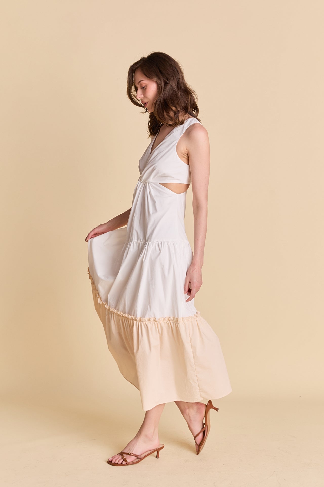 LA'VEN - Twist Cut Out Color Block Maxi - DRESSES available at Objectrare