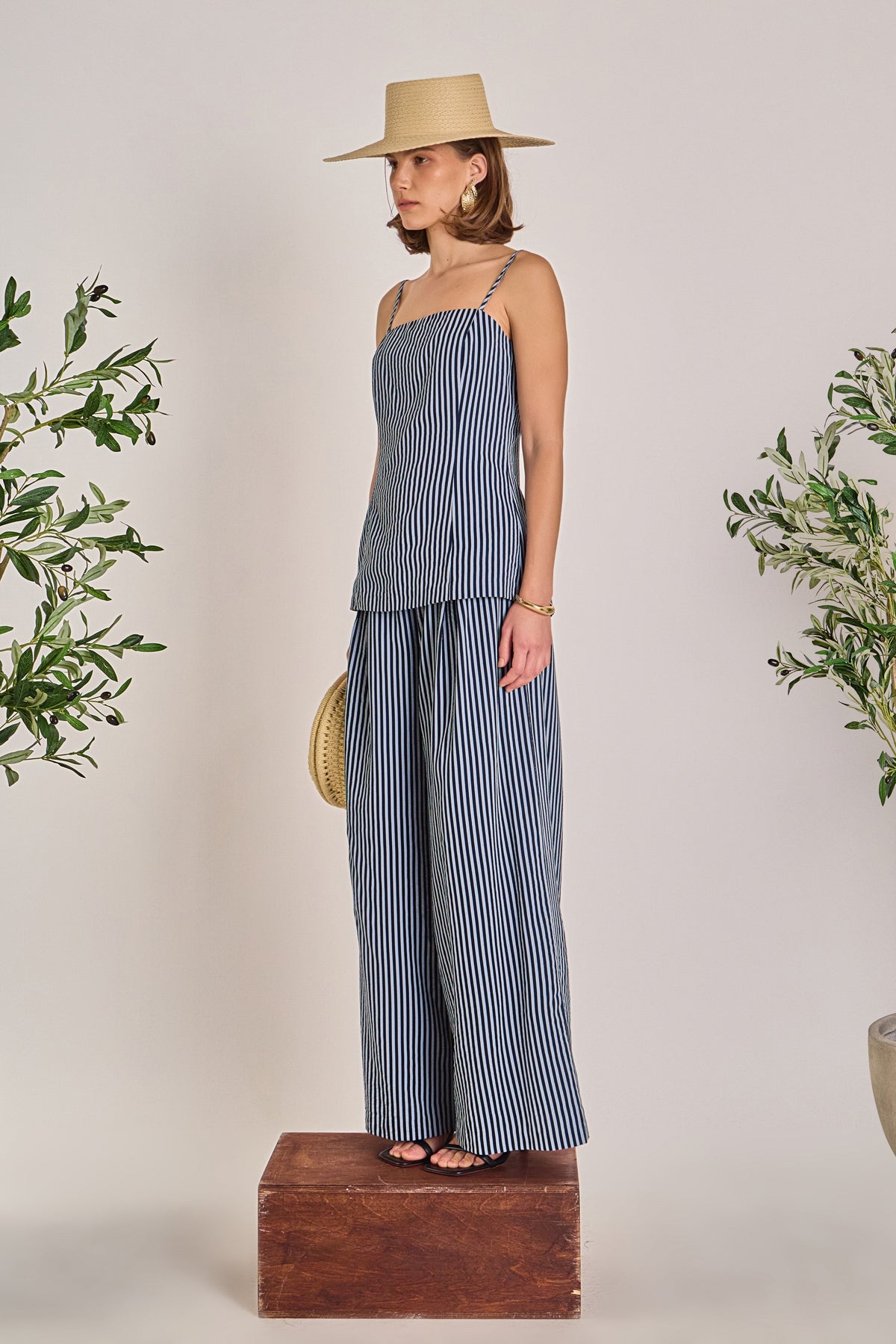 ENGLISH FACTORY - Striped Wide Leg Pant - PANTS available at Objectrare