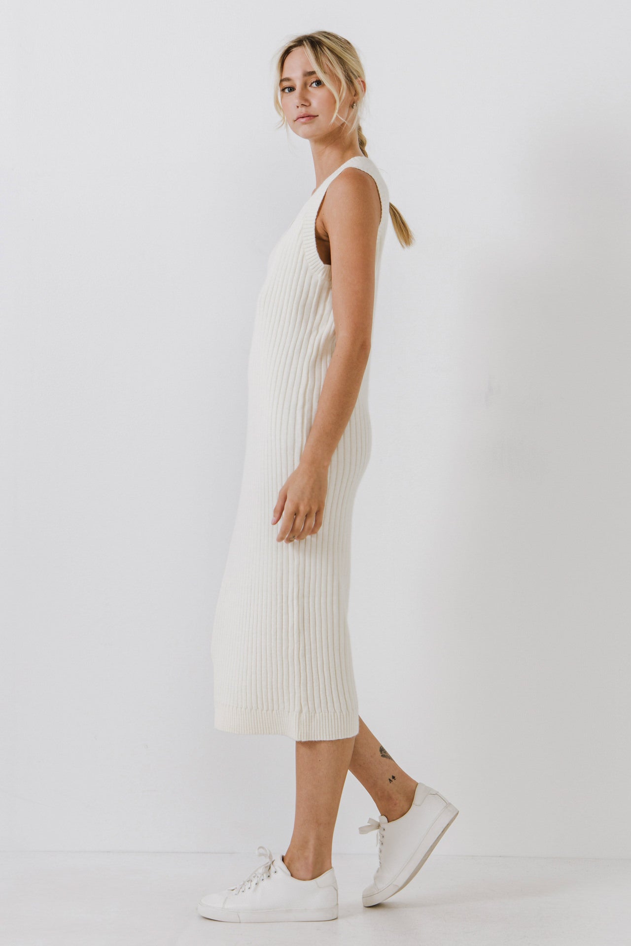 Sleeveless Knit Midi Dress