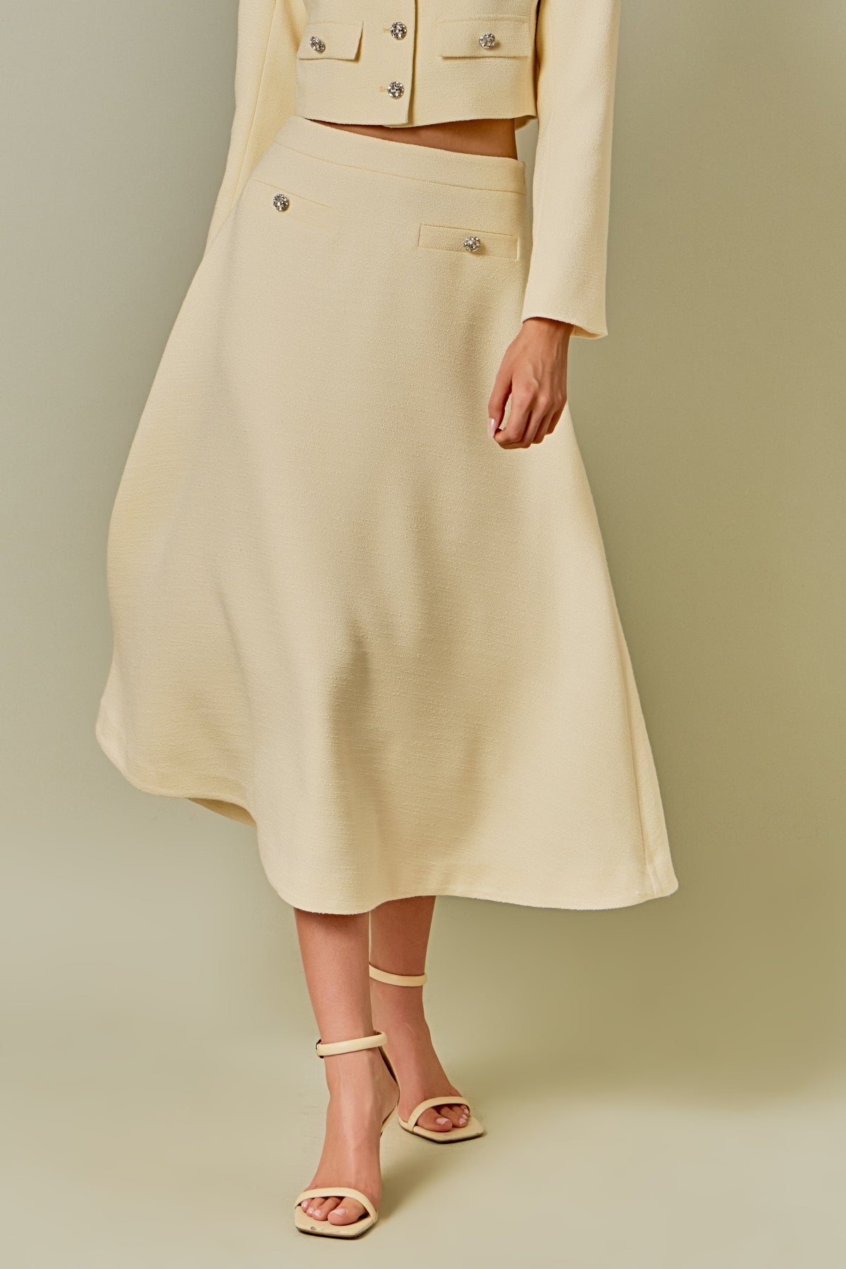 A Line Tweed Skirt