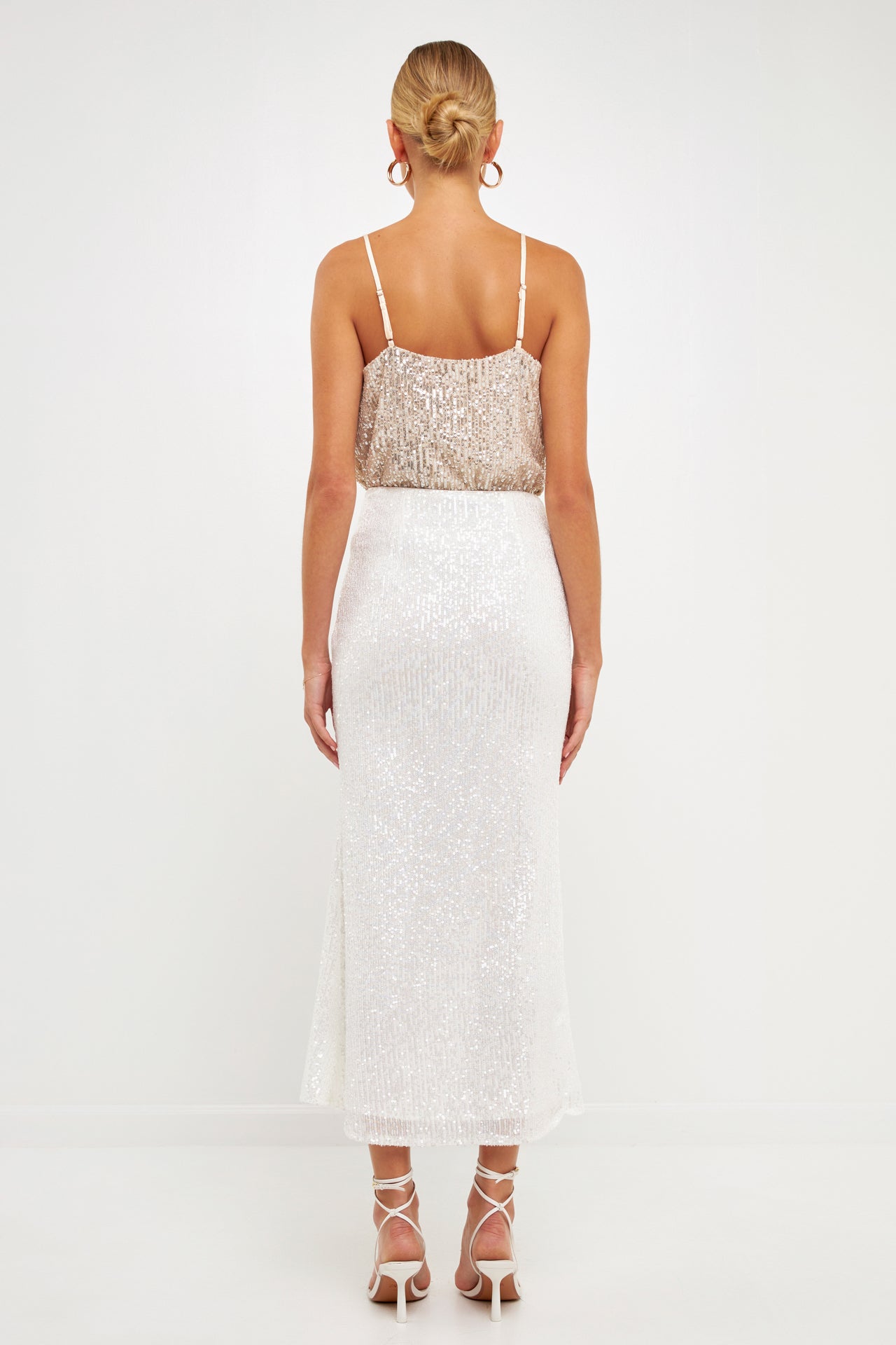 ENDLESS ROSE - Sequins Cowl Neck Top - CAMI TOPS & TANK available at Objectrare