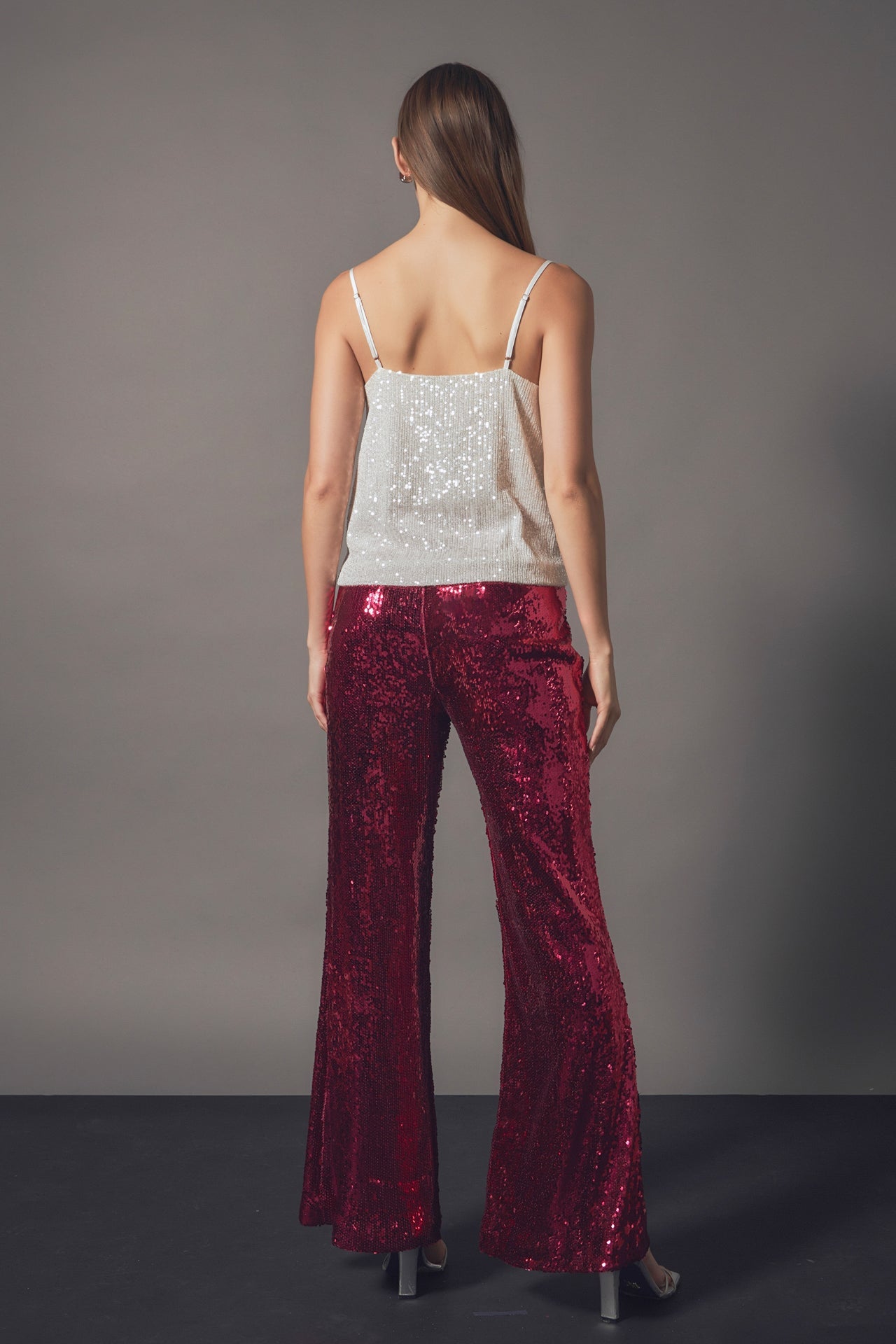 ENDLESS ROSE - Sequins Cowl Neck Top - CAMI TOPS & TANK available at Objectrare