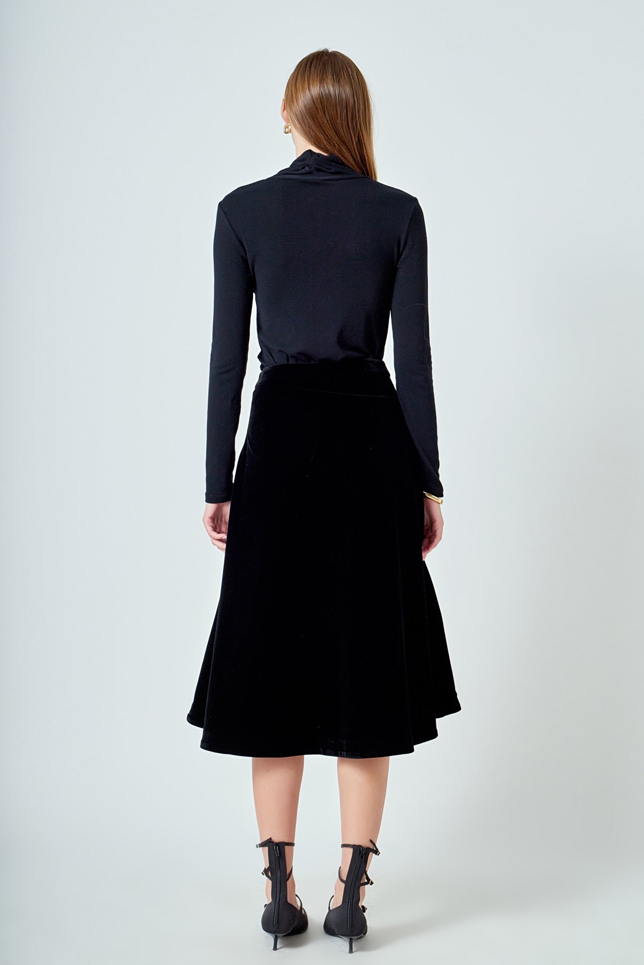 Velvet Circle Midi Skirt
