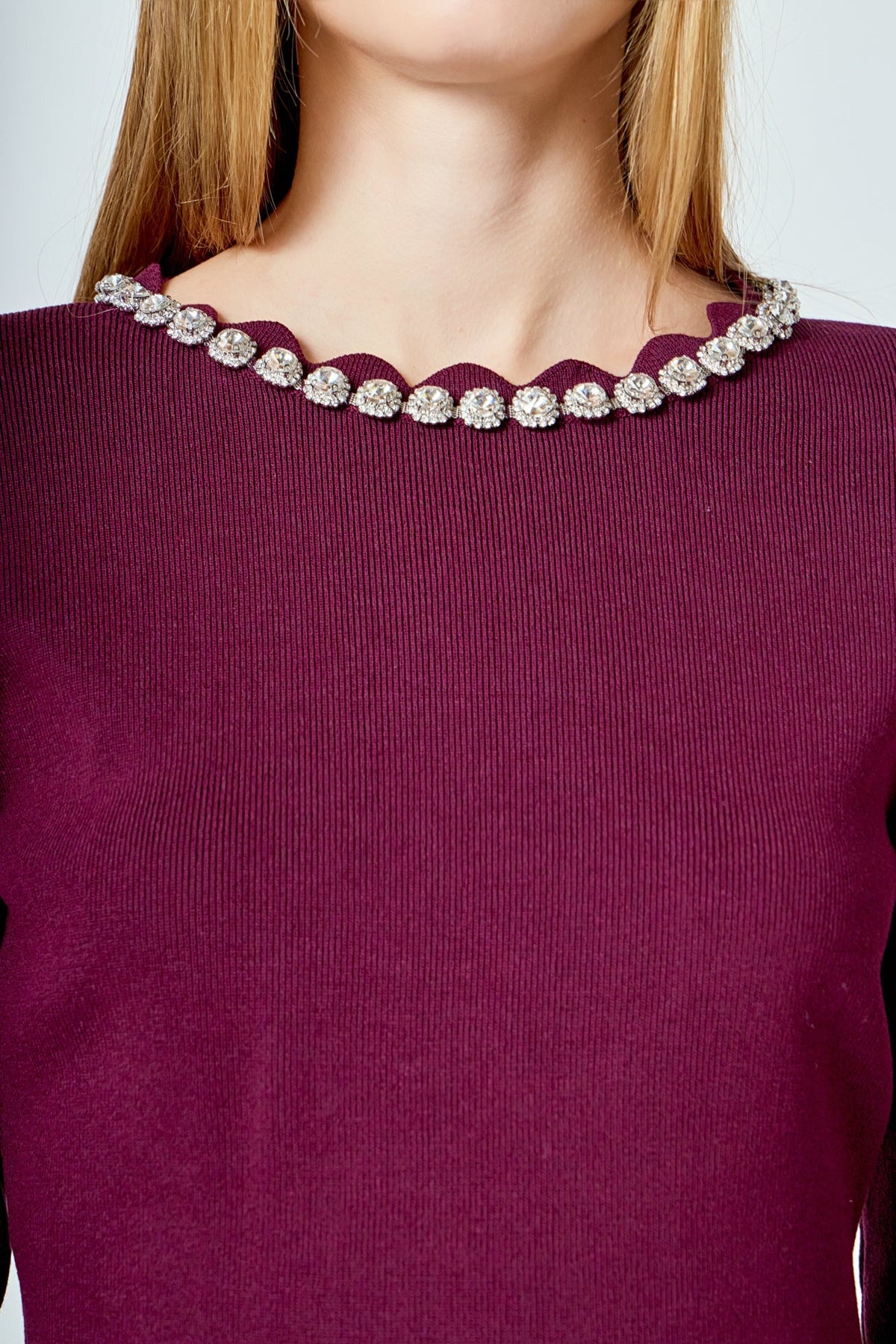 ENDLESS ROSE - Long Sleeve Jewel Top - TOPS available at Objectrare