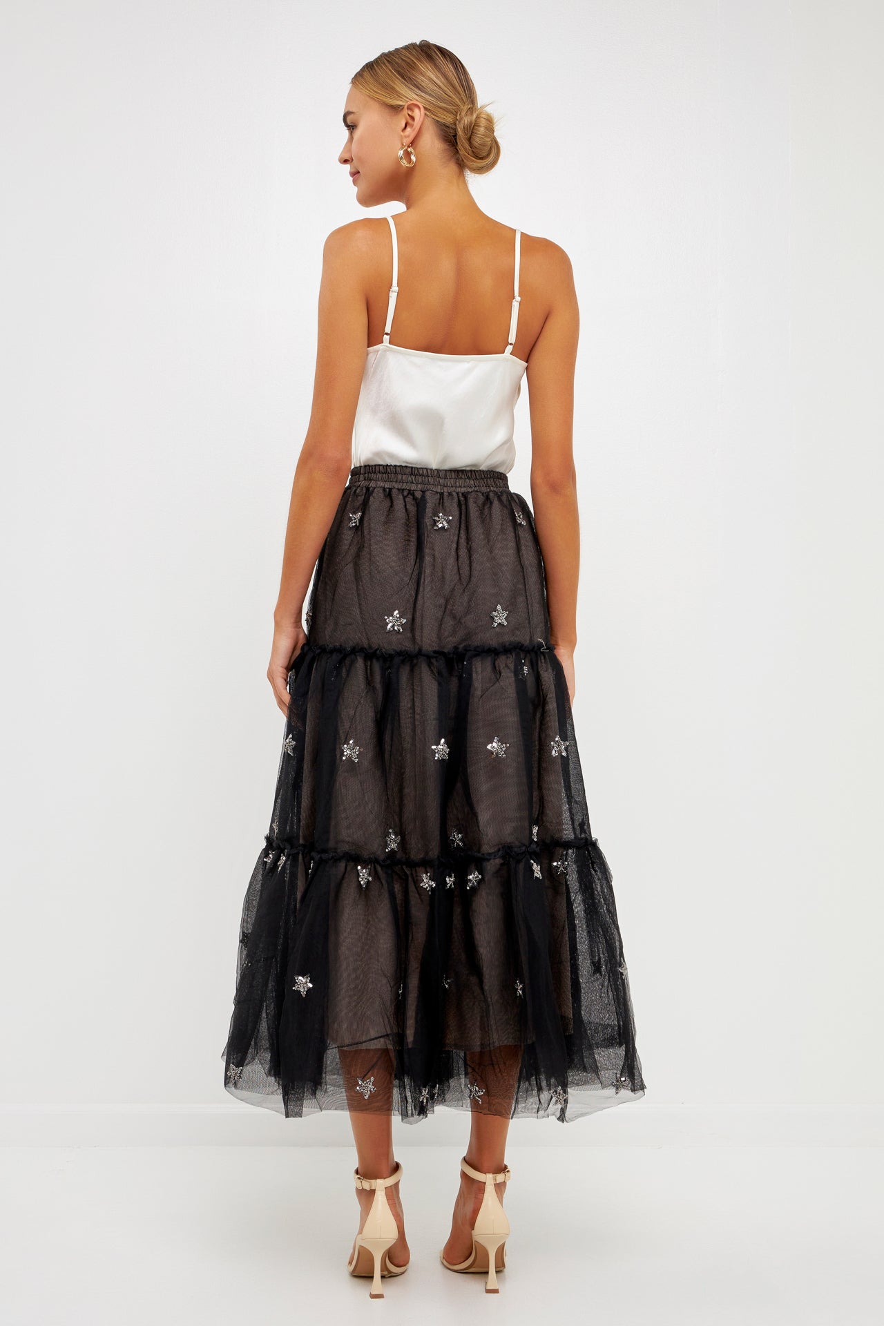 ENDLESS ROSE - Star Tulle Maxi Skirt - SKIRTS available at Objectrare