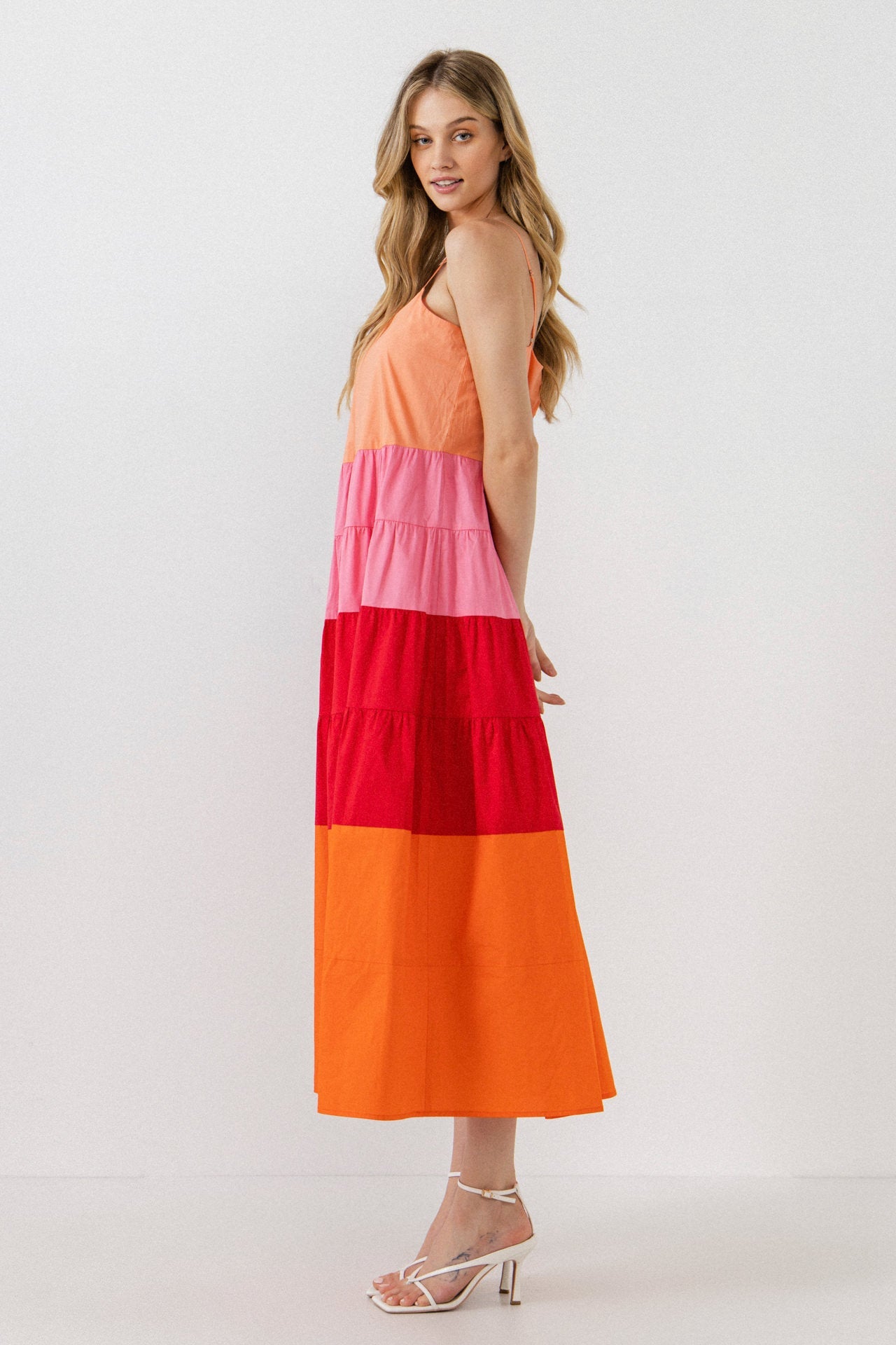 ENGLISH FACTORY - Color Block Spaghetti Maxi Dress - DRESSES available at Objectrare