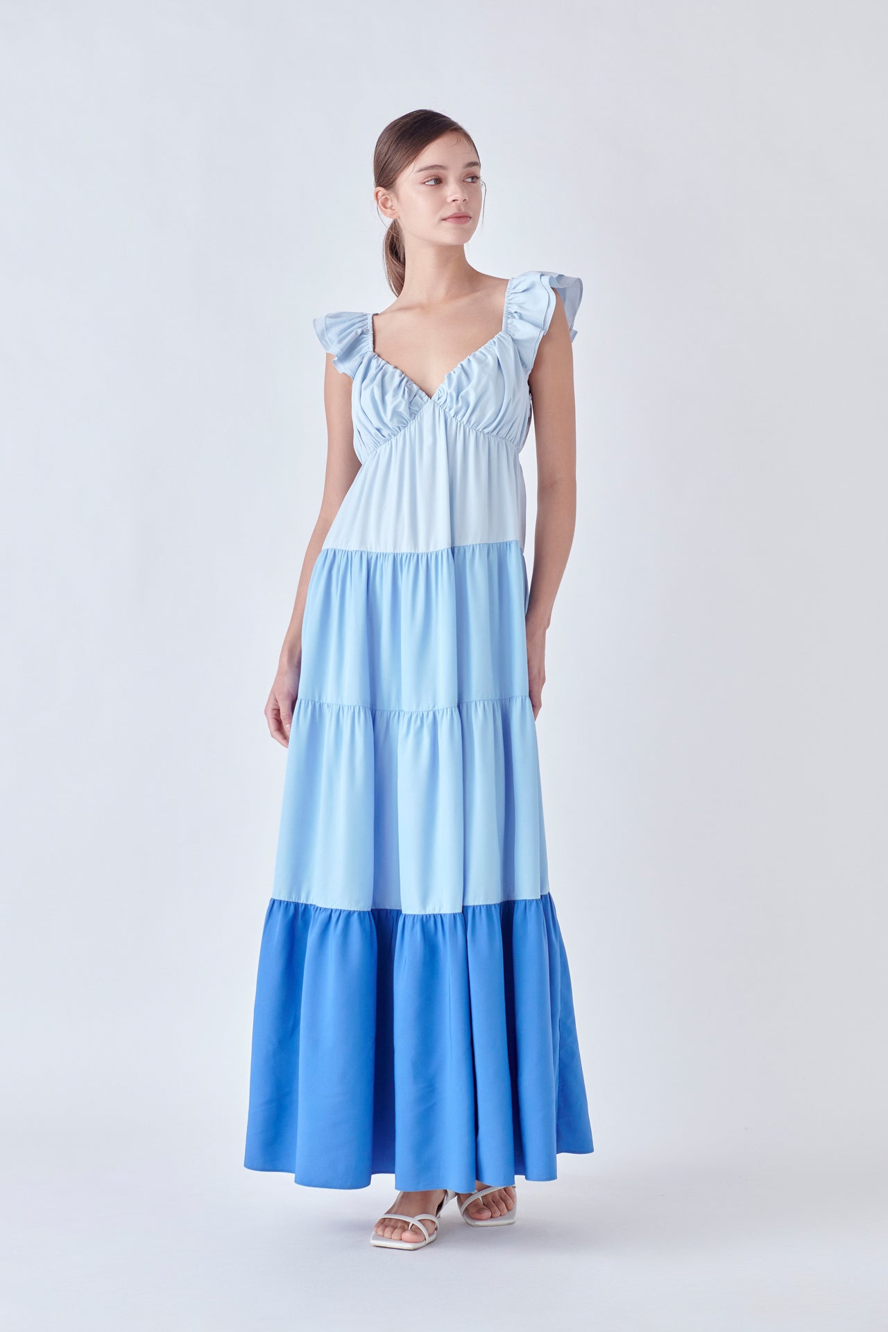 ENGLISH FACTORY - Sweet Heart Color Block Maxi Dress - DRESSES available at Objectrare