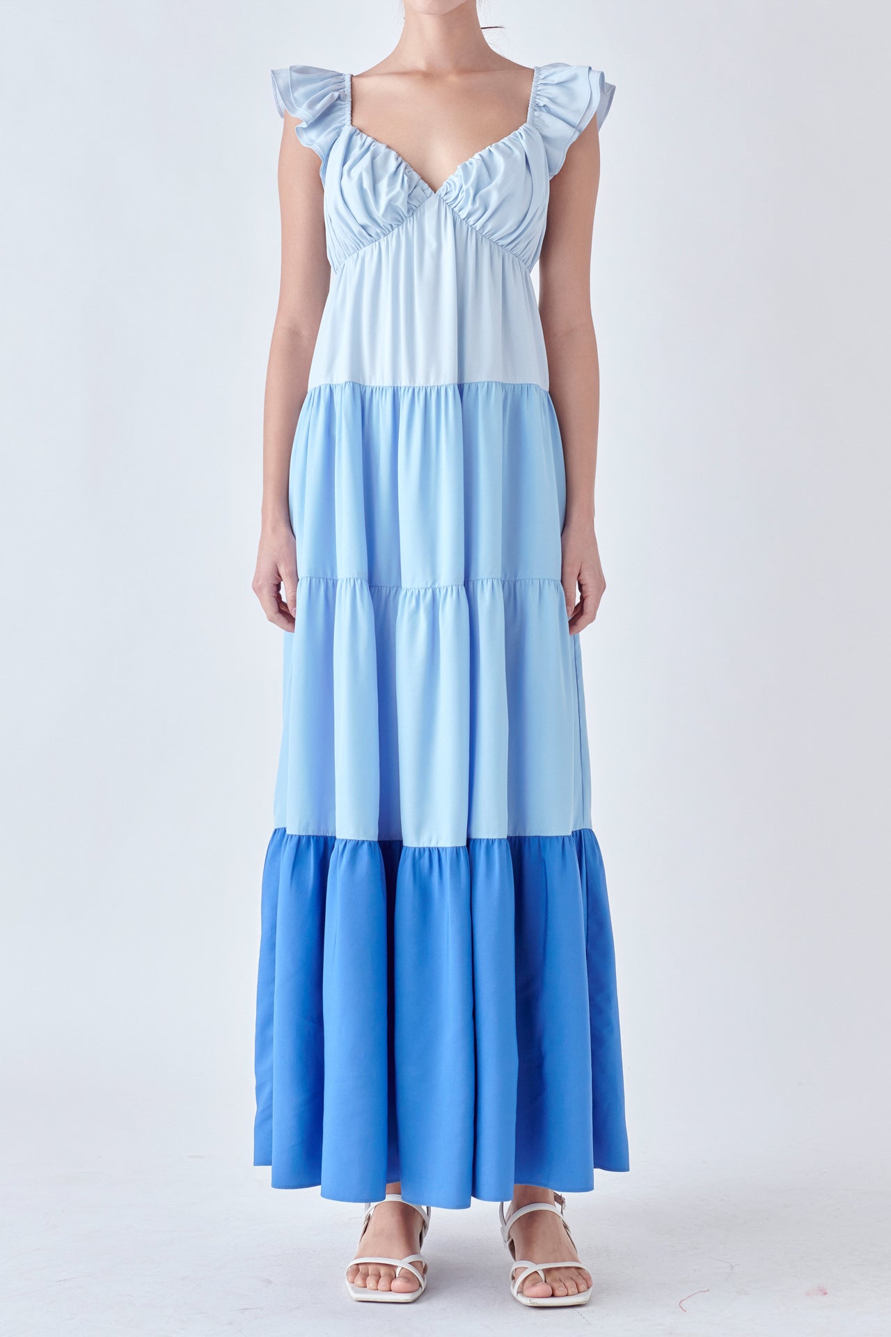 ENGLISH FACTORY - Sweet Heart Color Block Maxi Dress - DRESSES available at Objectrare