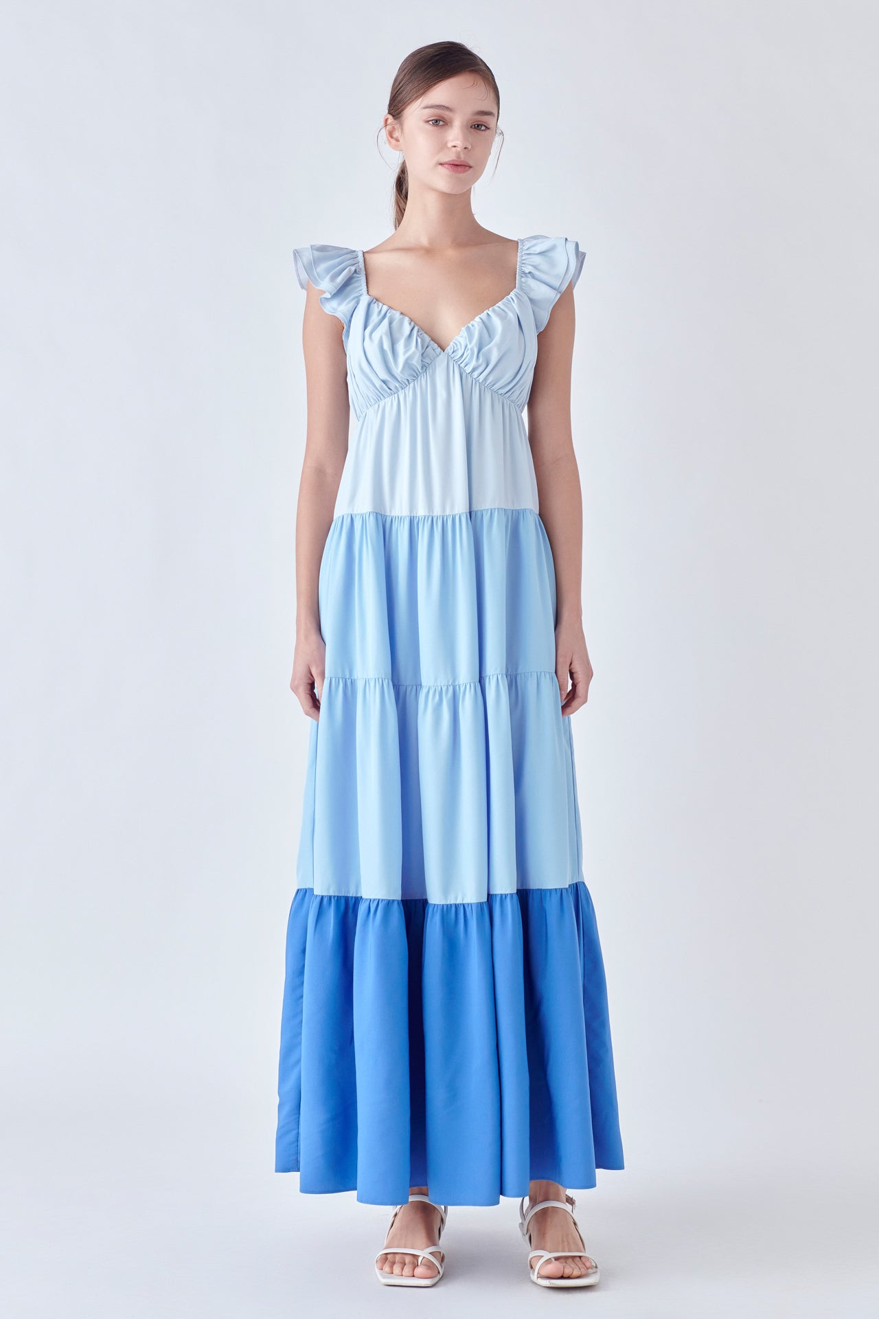 ENGLISH FACTORY - Sweet Heart Color Block Maxi Dress - DRESSES available at Objectrare