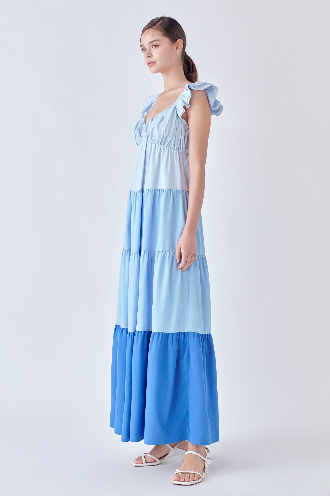 ENGLISH FACTORY - Sweet Heart Color Block Maxi Dress - DRESSES available at Objectrare