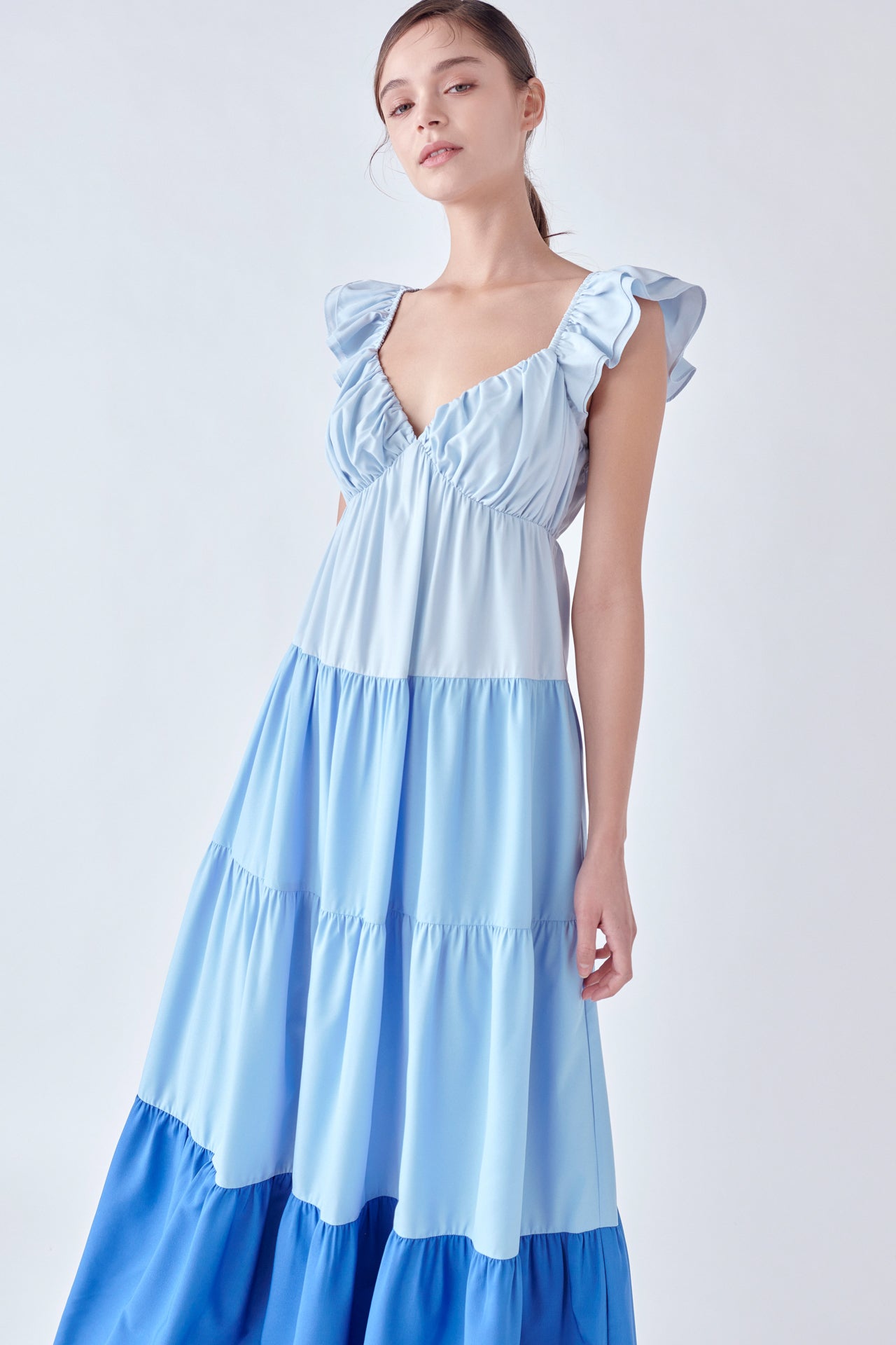 ENGLISH FACTORY - Sweet Heart Color Block Maxi Dress - DRESSES available at Objectrare