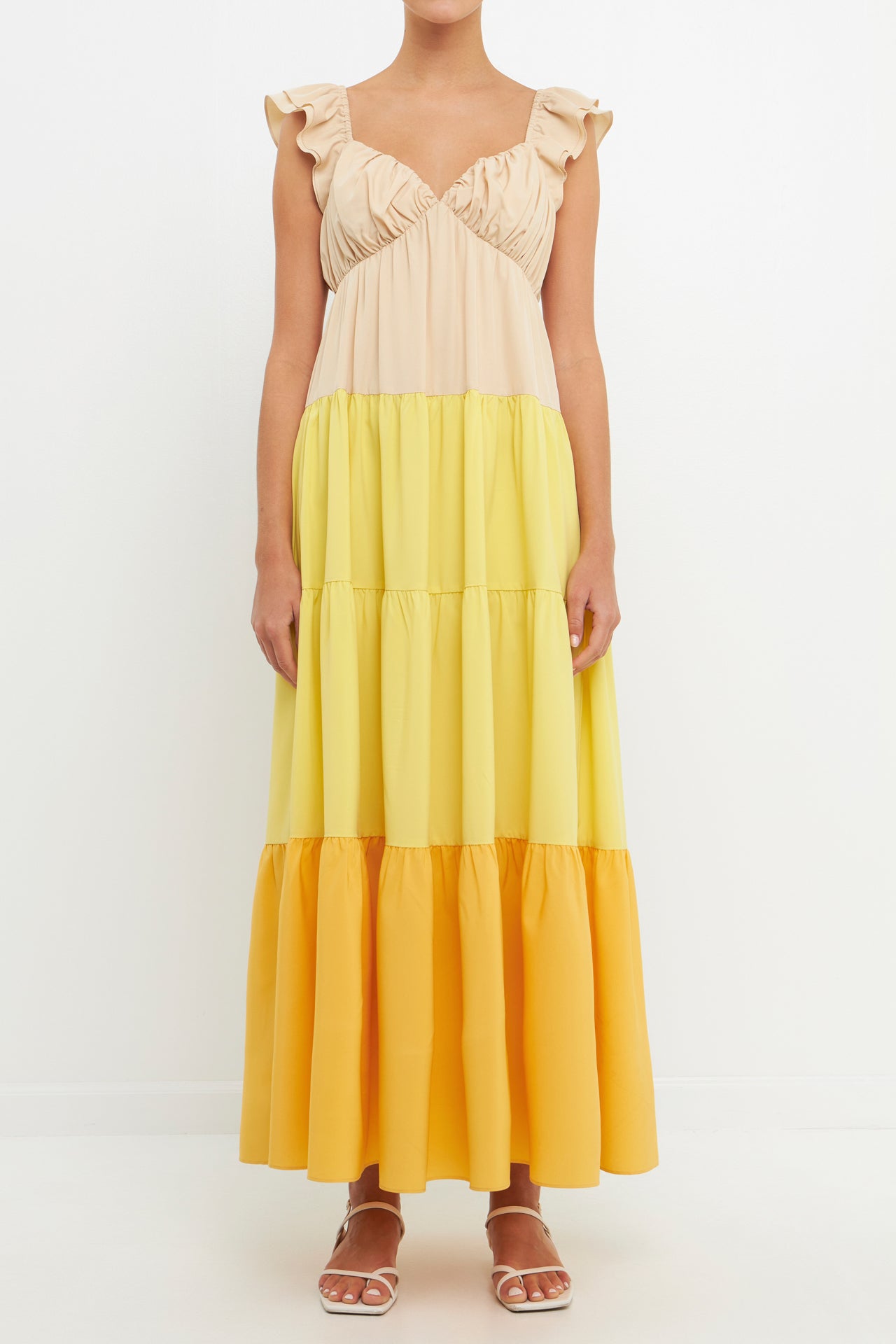 ENGLISH FACTORY - Sweet Heart Color Block Maxi Dress - DRESSES available at Objectrare