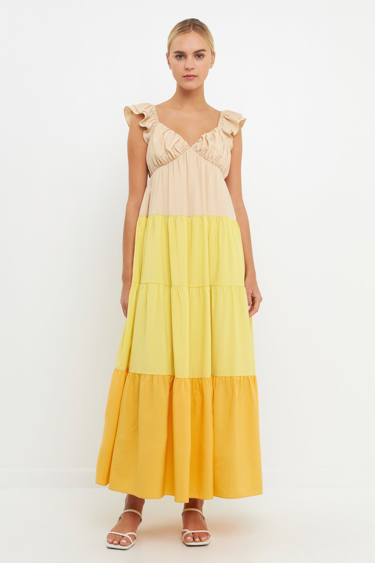 ENGLISH FACTORY - Sweet Heart Color Block Maxi Dress - DRESSES available at Objectrare