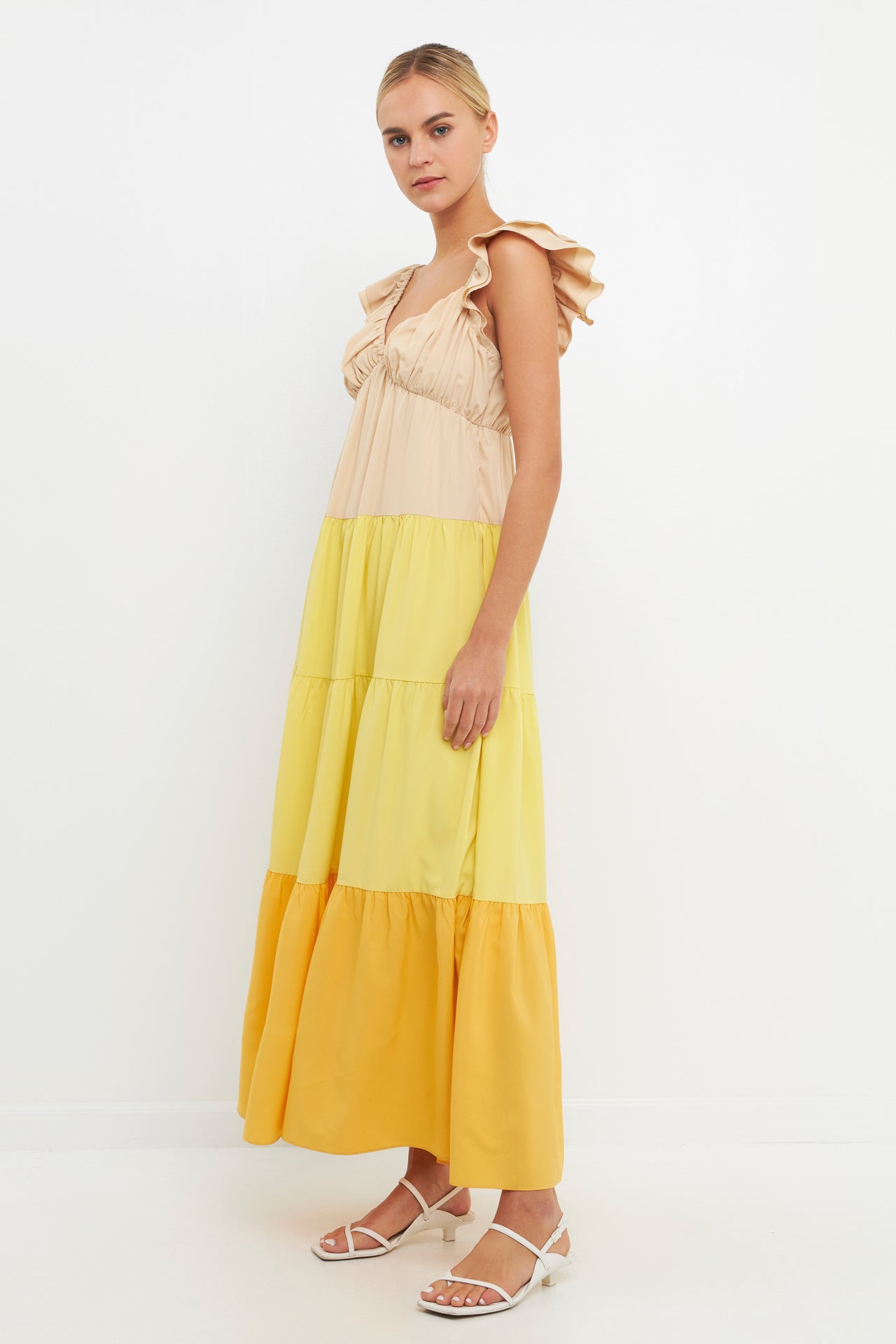 ENGLISH FACTORY - Sweet Heart Color Block Maxi Dress - DRESSES available at Objectrare