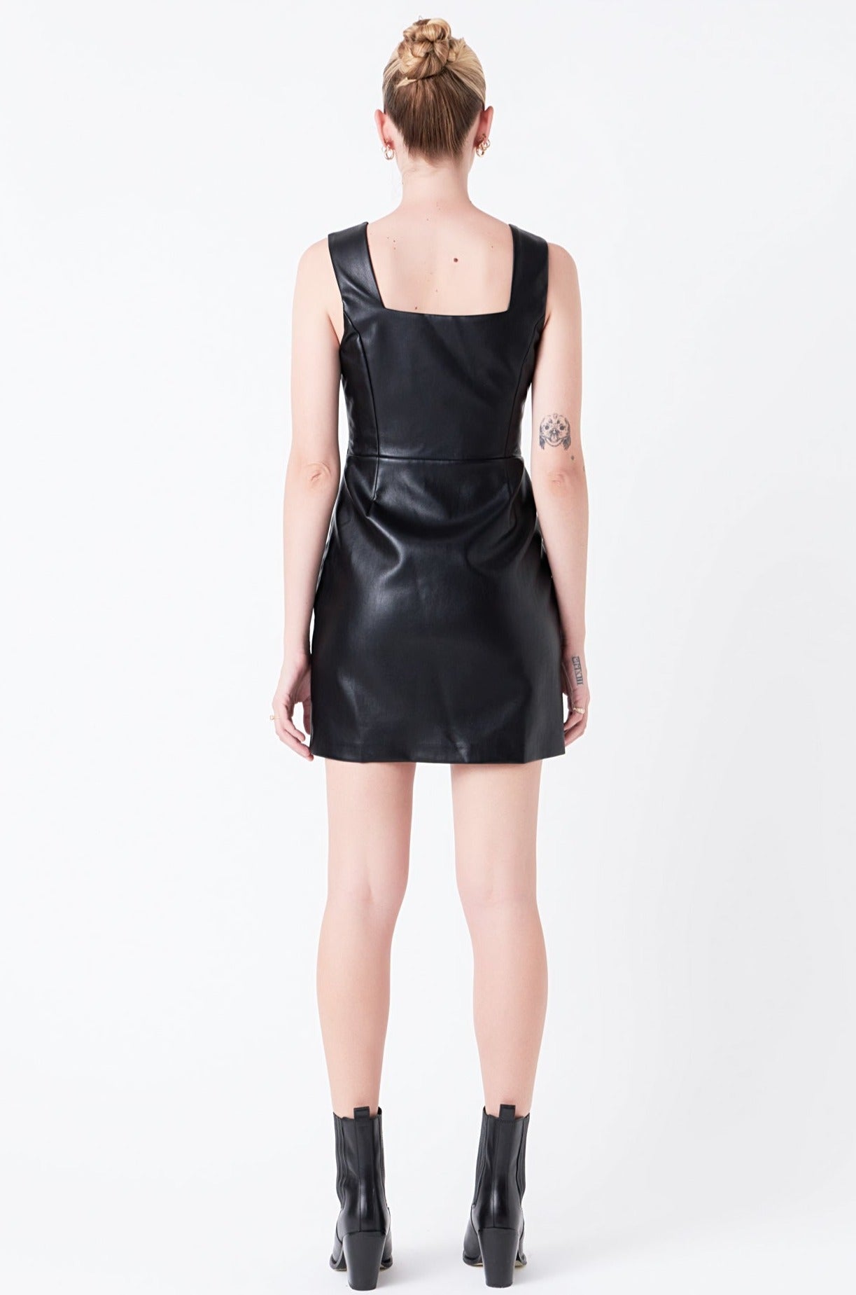 GREY LAB - Sweetheart Pu Mini Dress - DRESSES available at Objectrare
