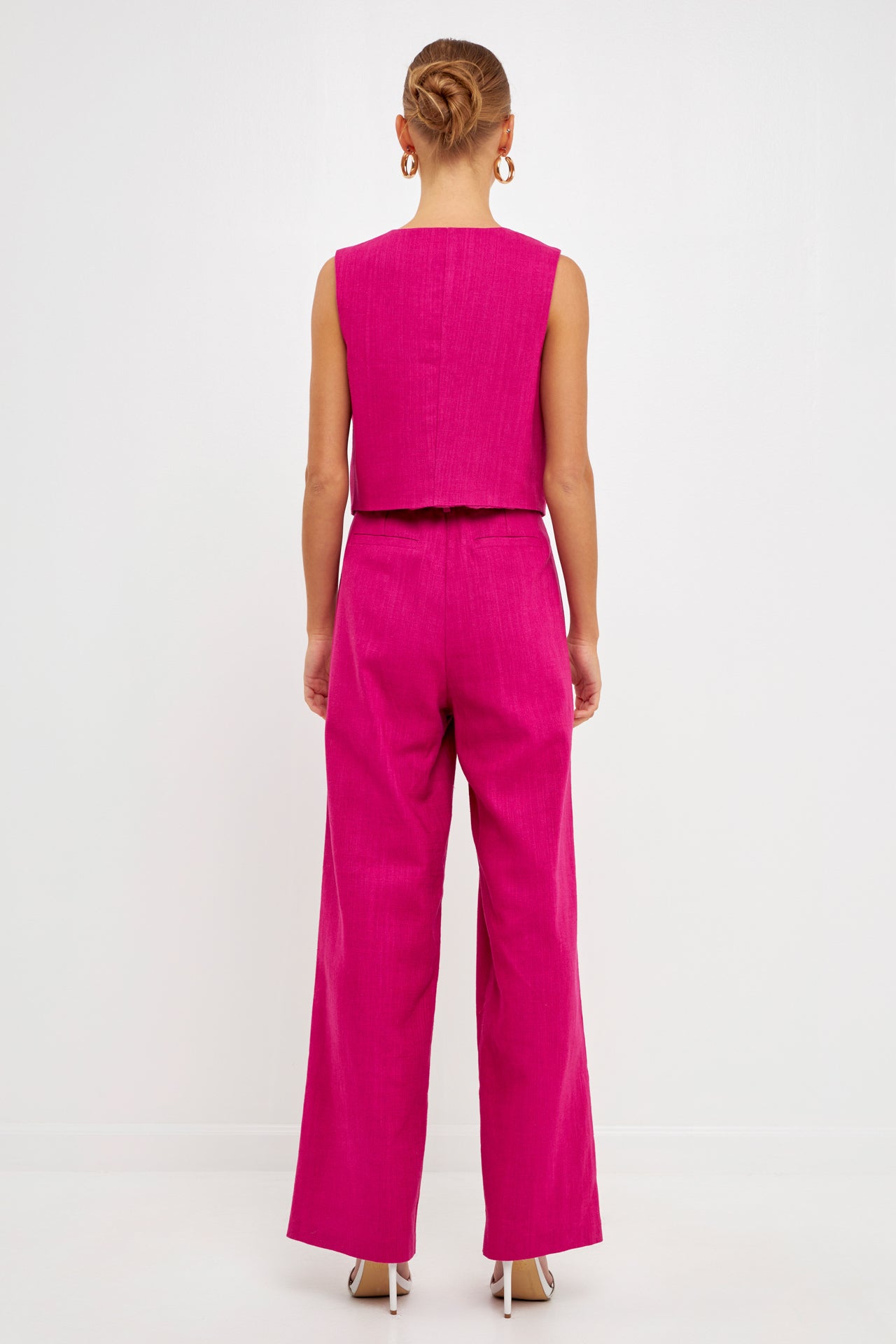 ENDLESS ROSE - Wide Leg Linen Pants - PANTS available at Objectrare