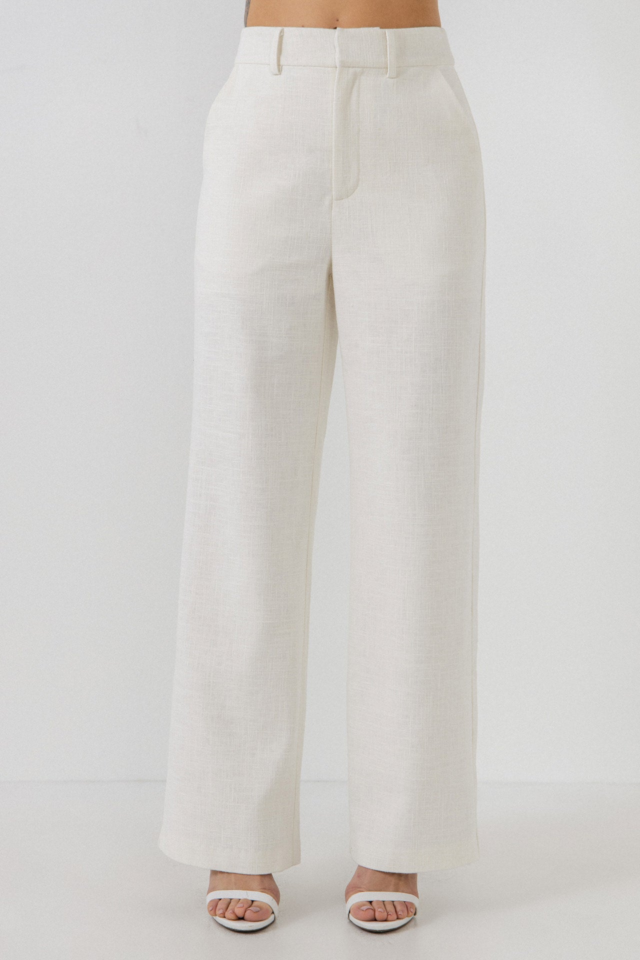ENDLESS ROSE - Wide Leg Linen Pants - PANTS available at Objectrare