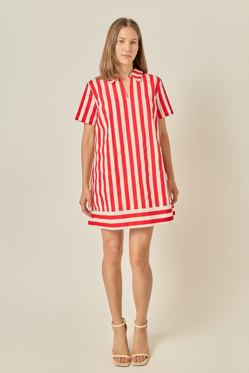 ENGLISH FACTORY - Coastal Stripe Mini Dress - DRESSES available at Objectrare