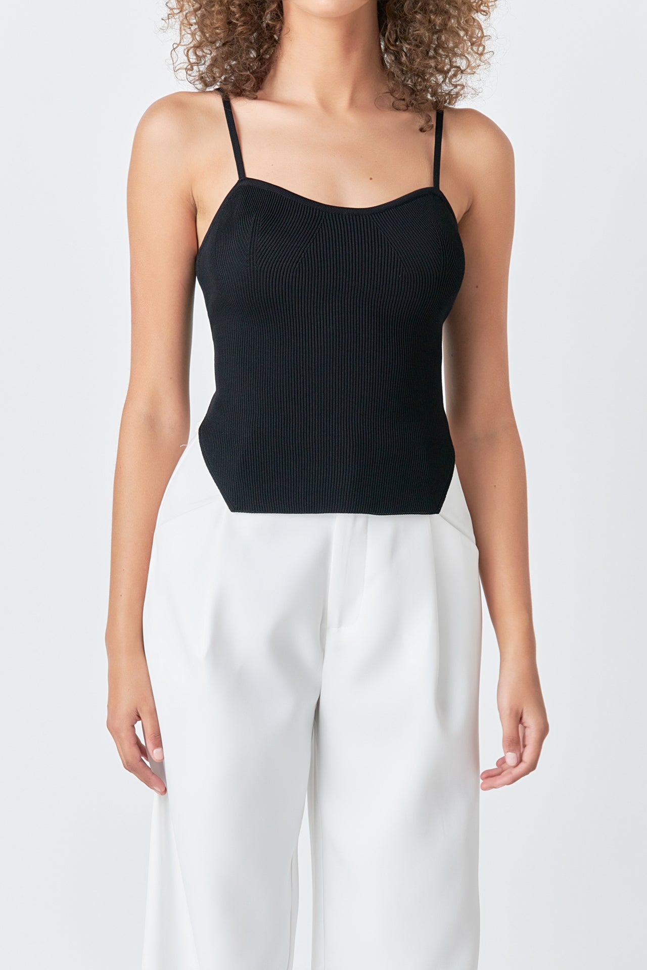 ENDLESS ROSE - Elevated Corset Knit Cami - CAMI TOPS & TANK available at Objectrare