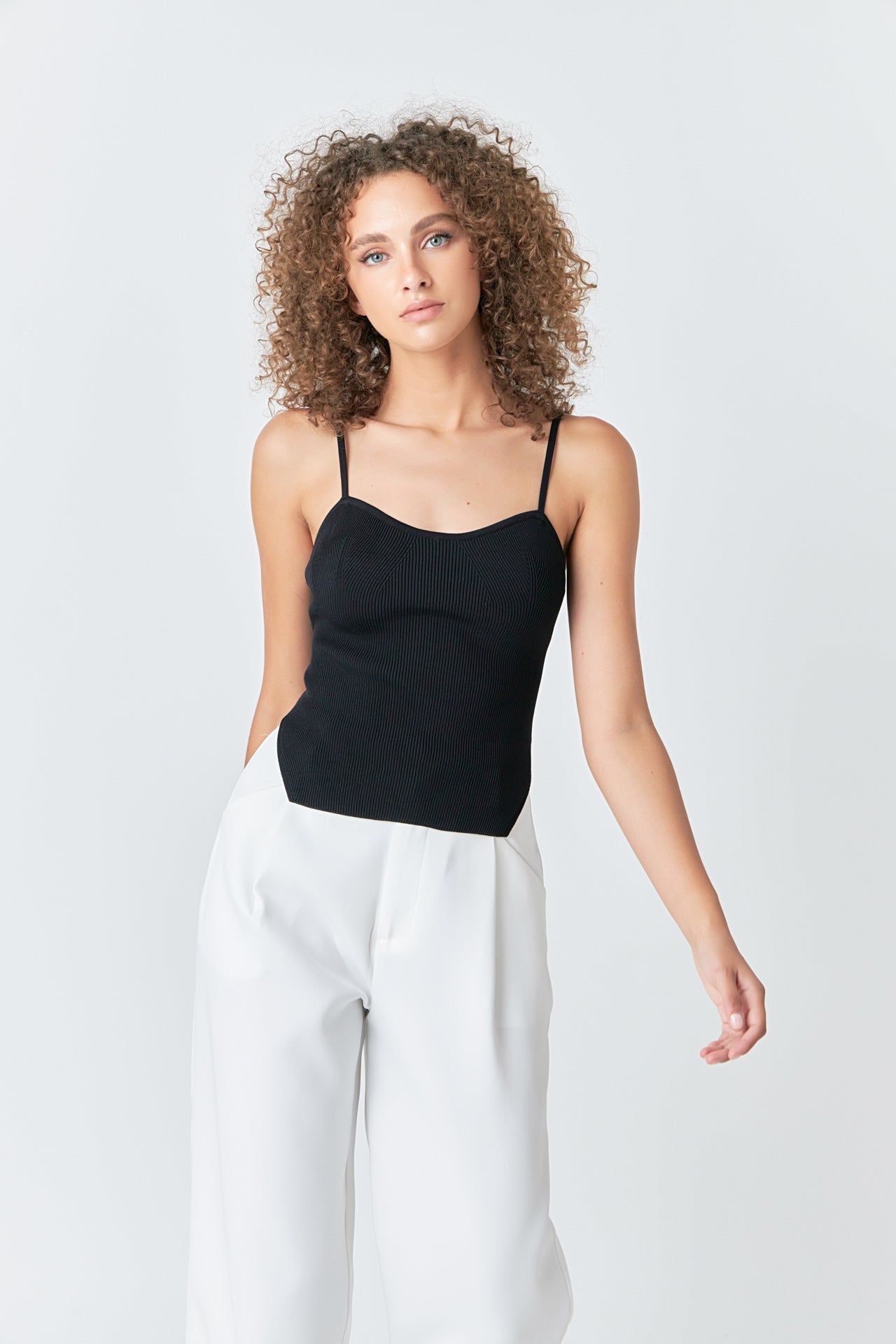 ENDLESS ROSE - Elevated Corset Knit Cami - CAMI TOPS & TANK available at Objectrare