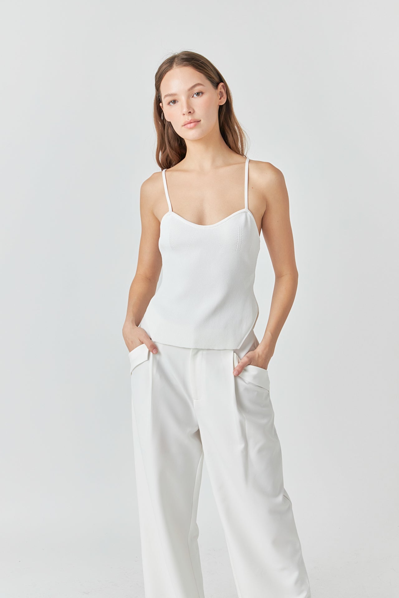 ENDLESS ROSE - Elevated Corset Knit Cami - CAMI TOPS & TANK available at Objectrare