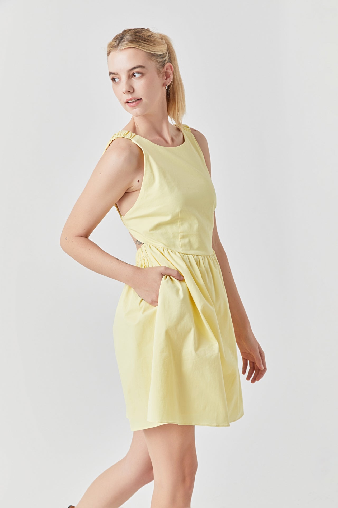 GREY LAB - Open Elastic Back Mini - DRESSES available at Objectrare