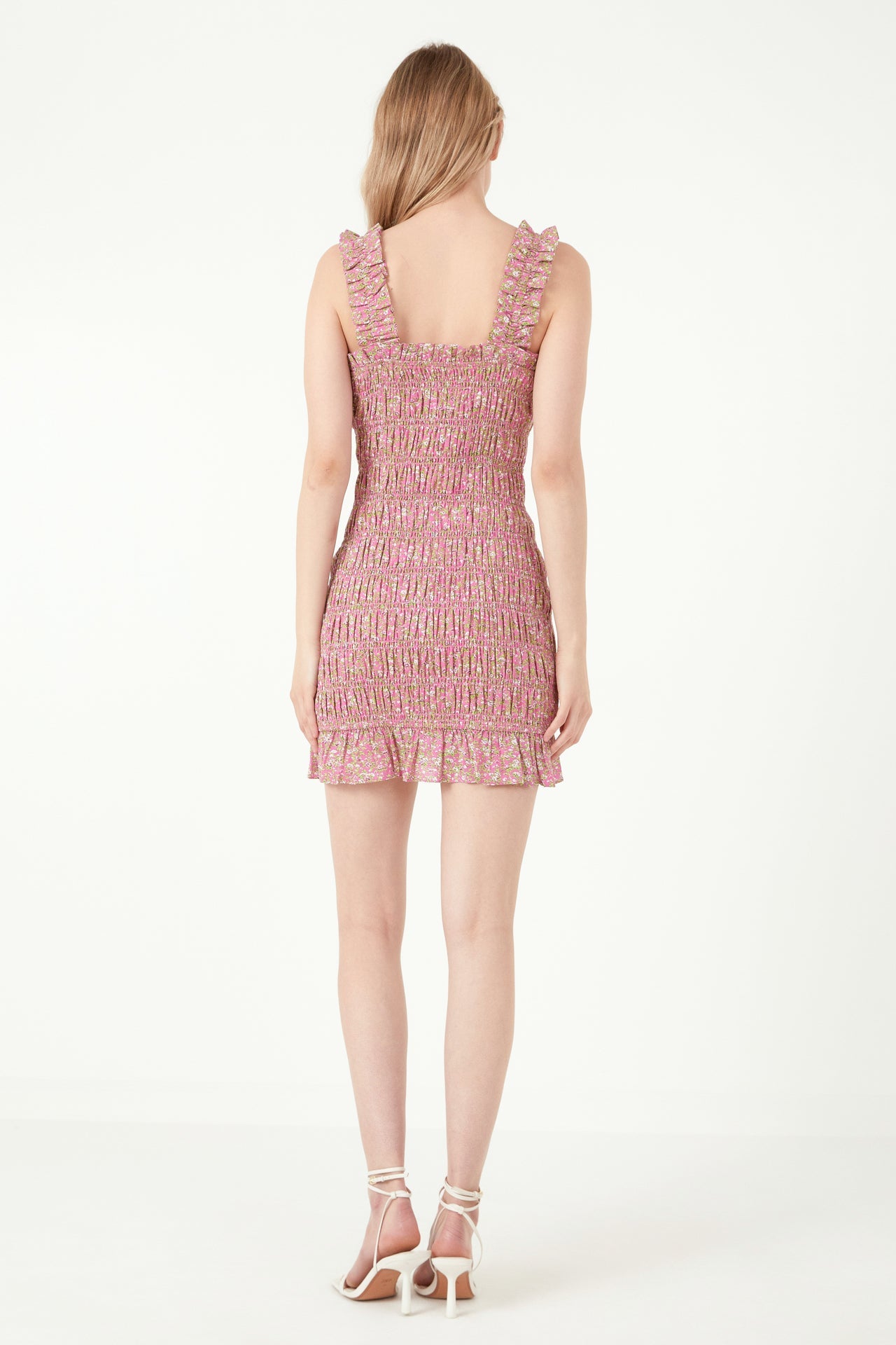 FREE THE ROSES - All Over Smocked Ruffled Mini - DRESSES available at Objectrare