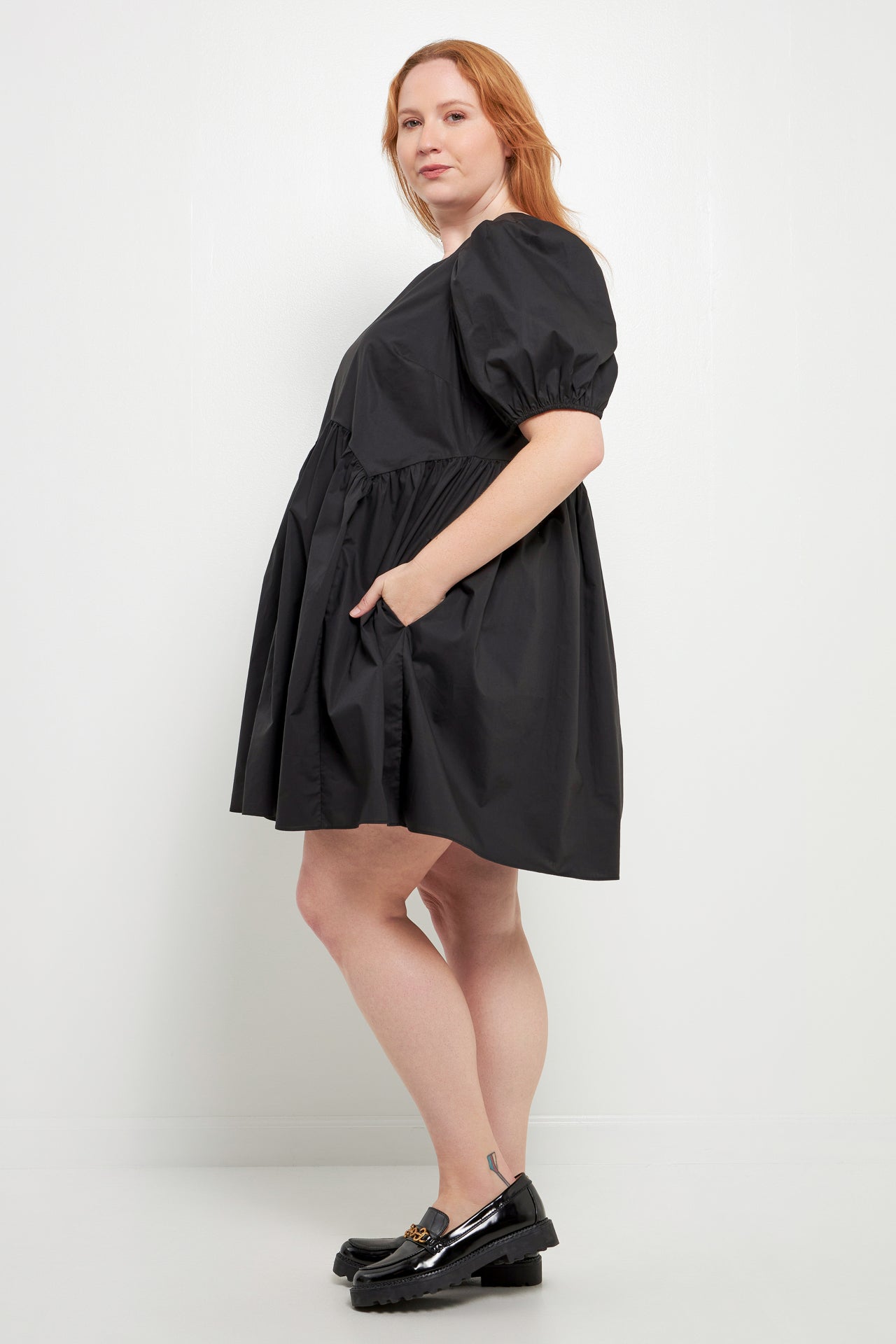 ENGLISH FACTORY - Asymmetrical Baby Doll Mini With Back Spaghetti Ties - DRESSES available at Objectrare