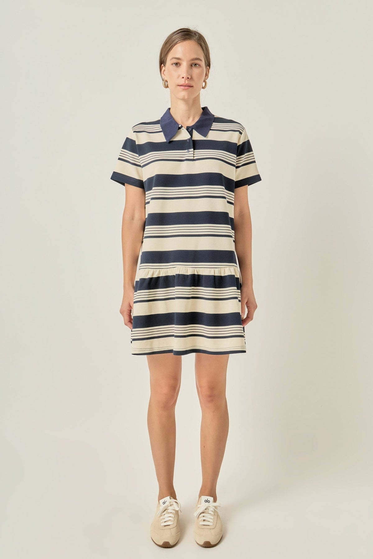 ENGLISH FACTORY - Striped Polo Mini Dress - DRESSES available at Objectrare