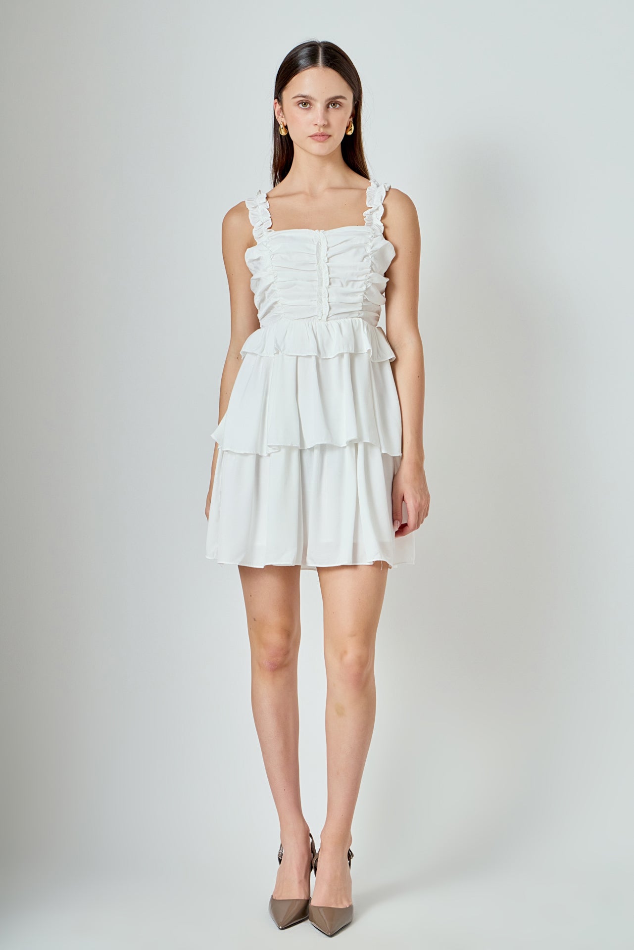 ENDLESS ROSE - Corset Ruched Tiered Mini - DRESSES available at Objectrare