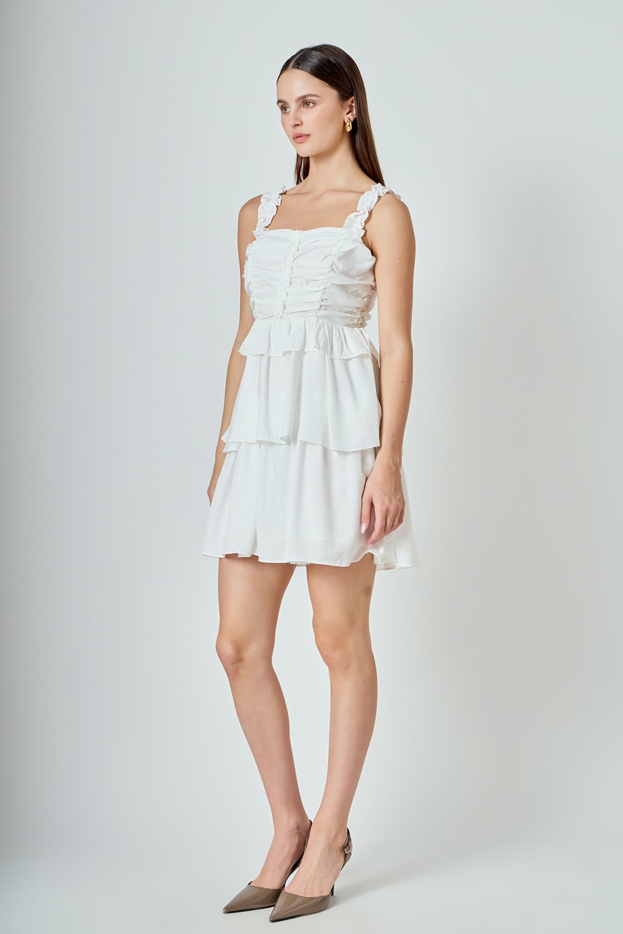 ENDLESS ROSE - Corset Ruched Tiered Mini - DRESSES available at Objectrare